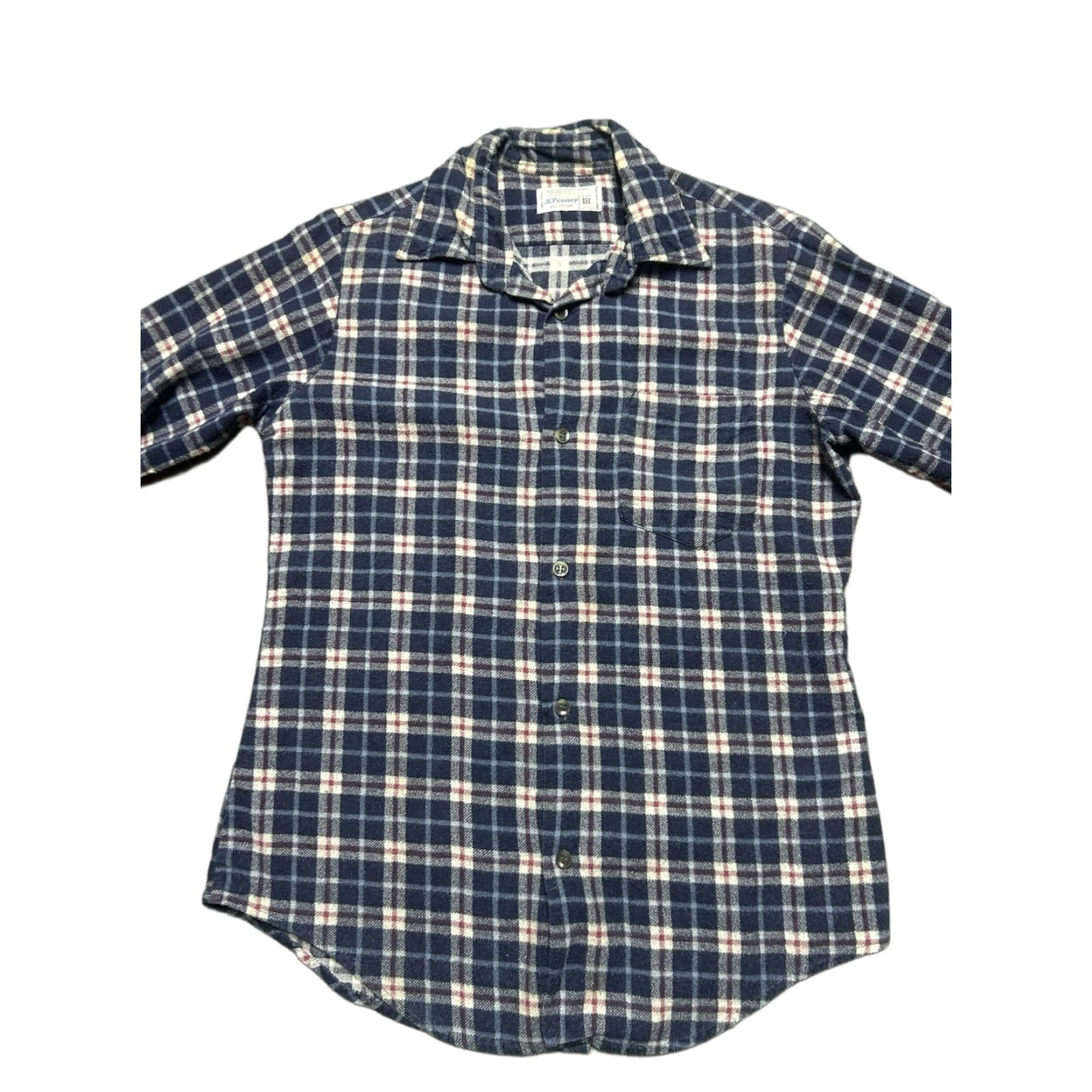 Vintage VINTAGE 70s printed flannel shirt brushed cotton JCPenney plaid Boys size 18 Size US XXL / EU 58 / 5 - 1 Thumbnail