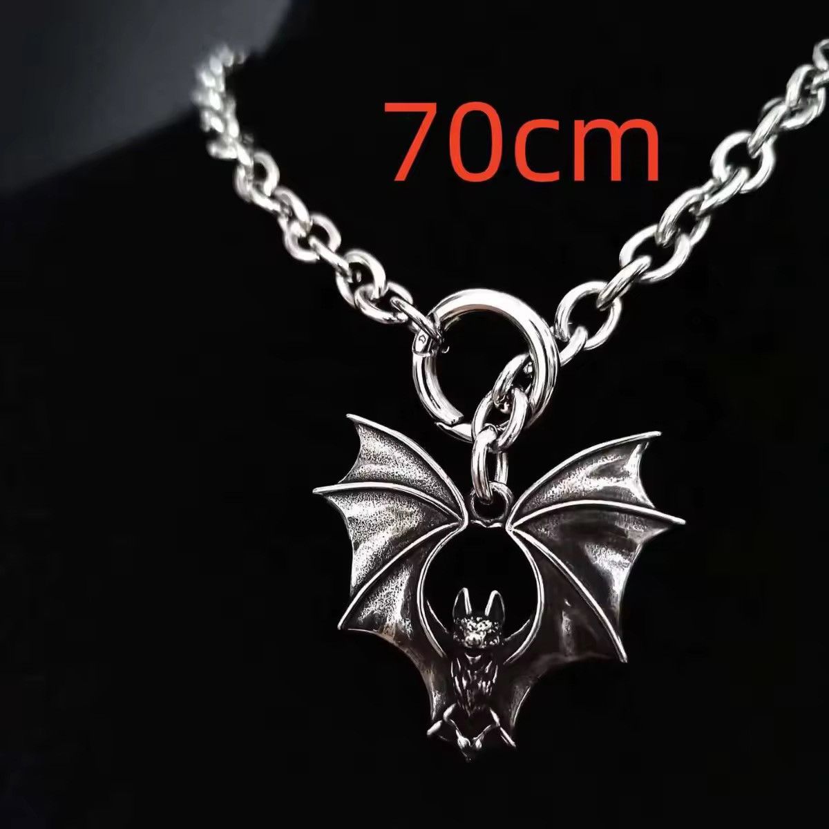 Other Punk Gothic Y2k Steel Silver Necklace Bat Chain Size ONE SIZE - 3 Thumbnail