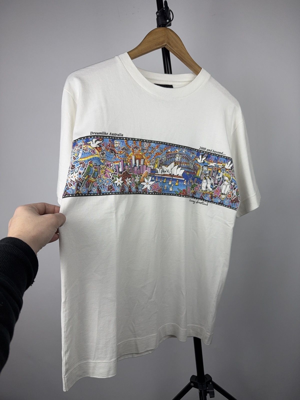 Vintage Retro 00s Dreamlike Australia Jenny Eastwood Art T-Shirt M Size US M / EU 48-50 / 2 - 2 Thumbnail
