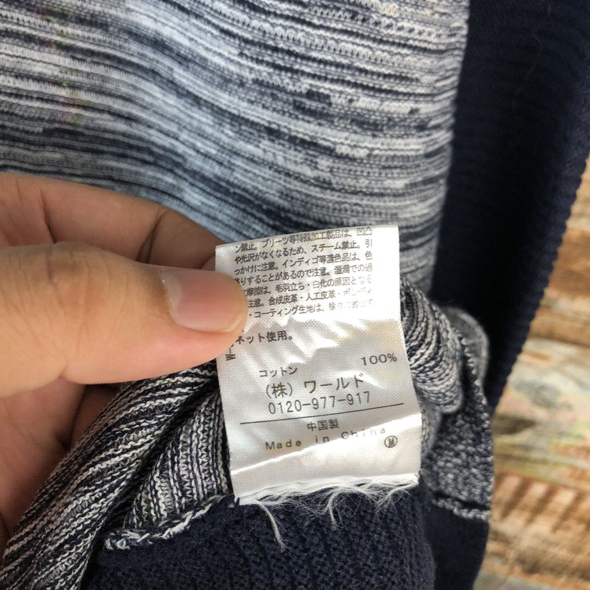 Homespun Knitwear × Japanese Brand The TK Shop Grey patchwork design Knitwear #A1540 Size US M / EU 48-50 / 2 - 12 Thumbnail
