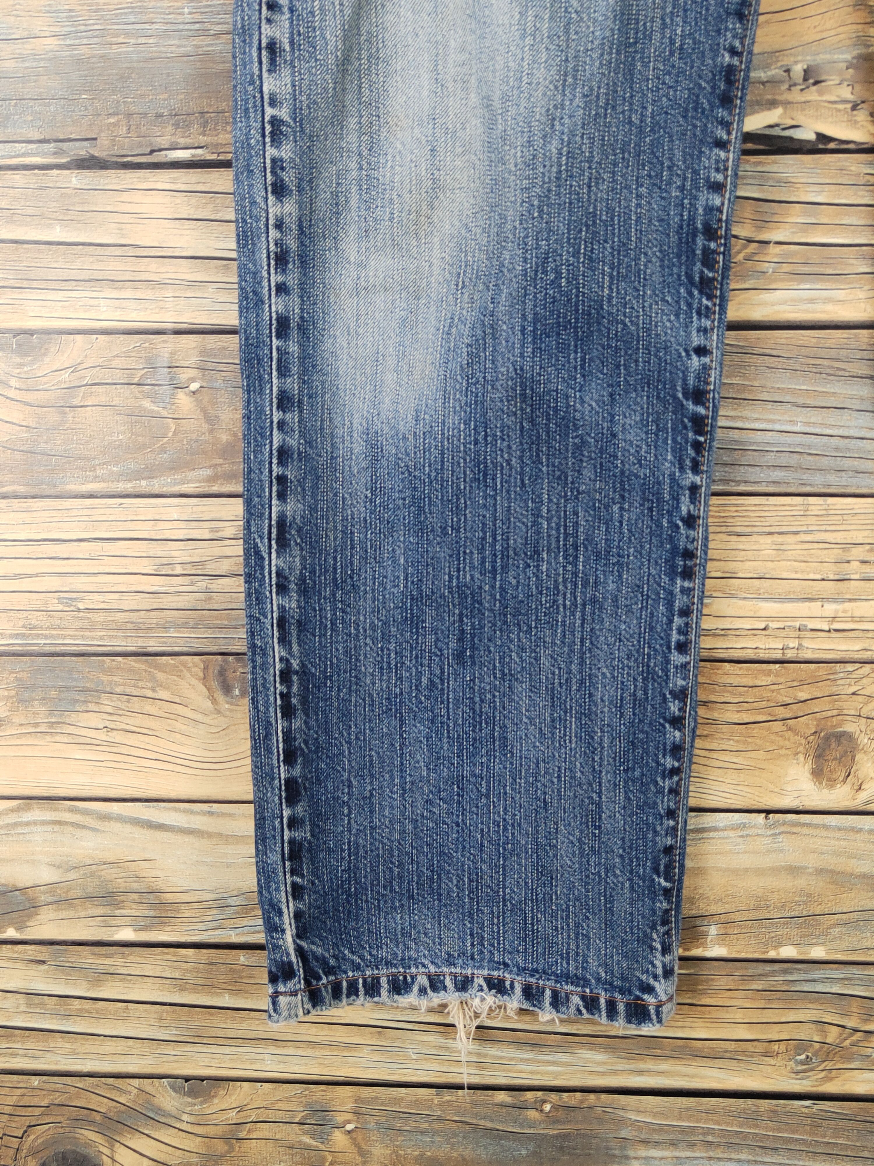 Edwin Edwin Dark Blue Distressed Ripped denim Jeans #W1799 Size US 30 / EU 46 - 4 Thumbnail