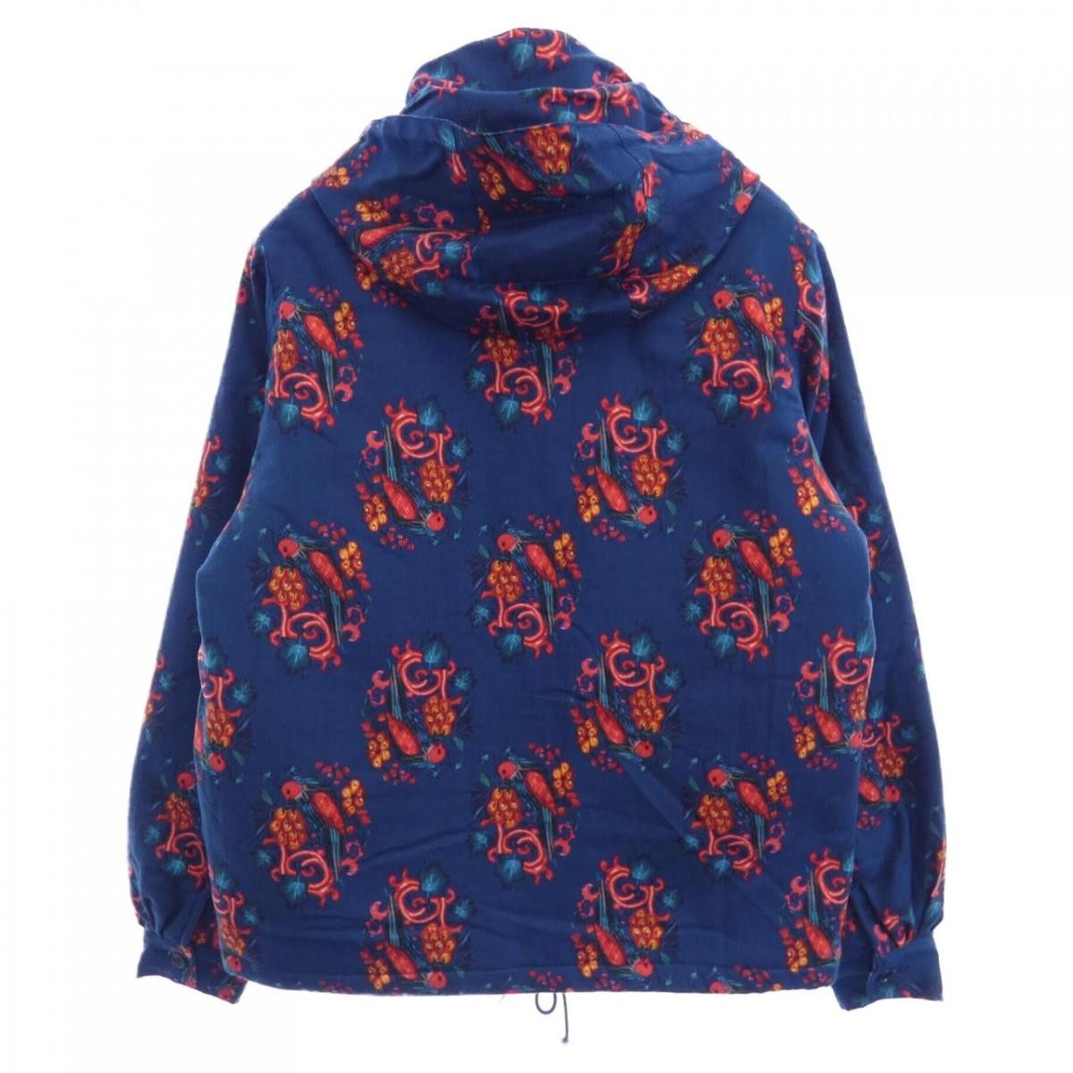 Needles Jacket Blouson Hooded Zip Up Wool Allover Pattern Blue Size US S / EU 44-46 / 1 - 2 Thumbnail
