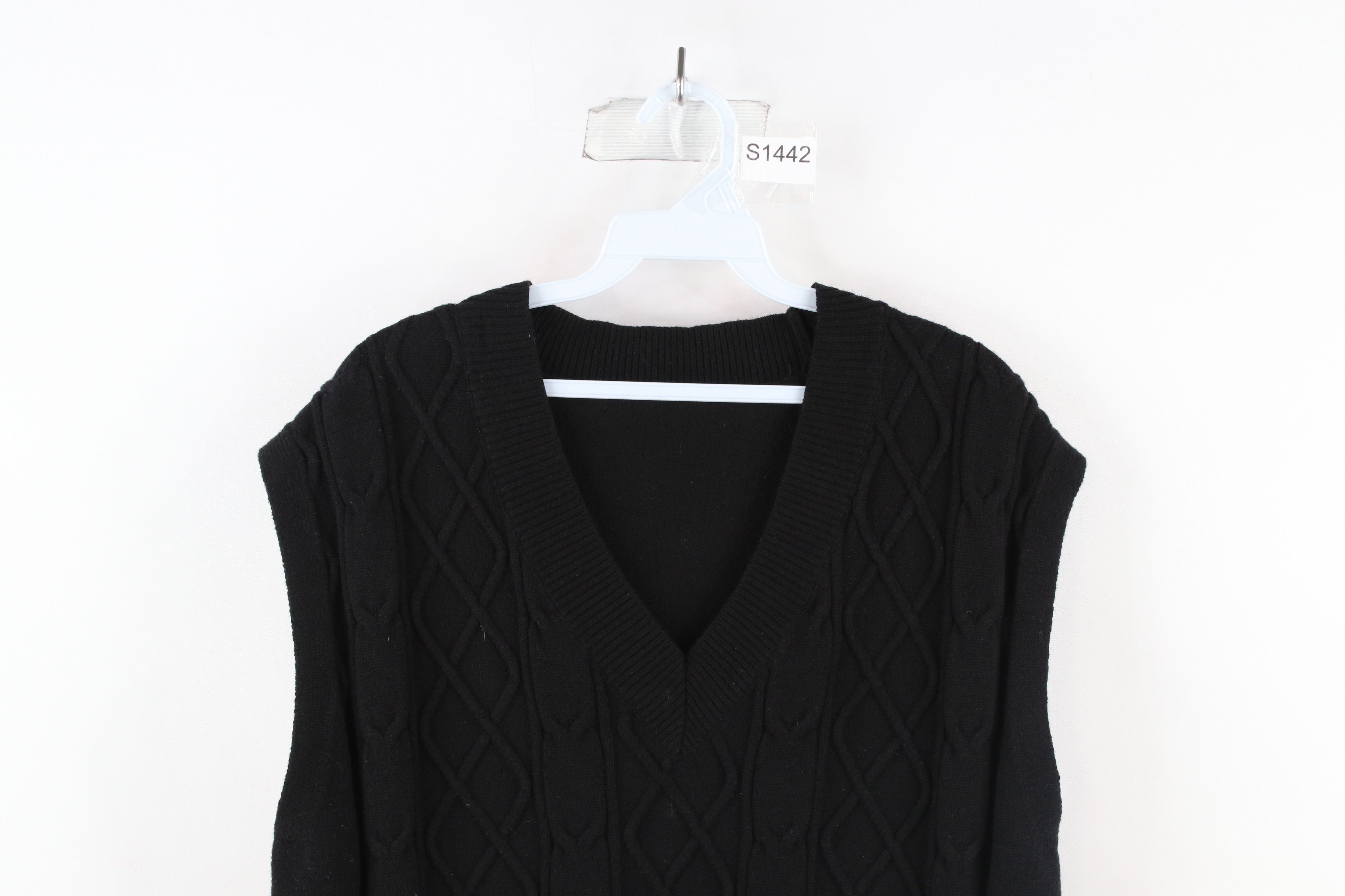 Vintage Vintage 90s Streetwear Cable Knit Fisherman Sweater Vest Size US XL / EU 56 / 4 - 2 Thumbnail