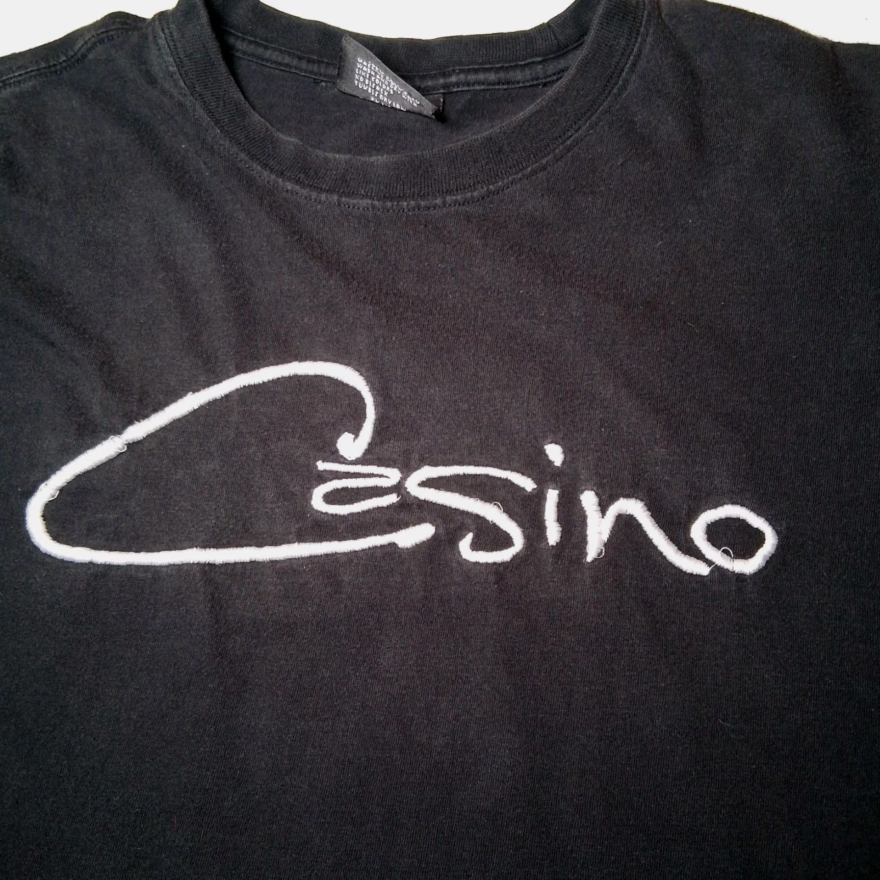 Vintage VINTAGE Luxe-T Casino Sports Shirt Men L Black Embroidered Gambling 1990s T-Shirt Crew Neck Short Sleeve Cotton Knit Size US L / EU 52-54 / 3 - 2 Thumbnail