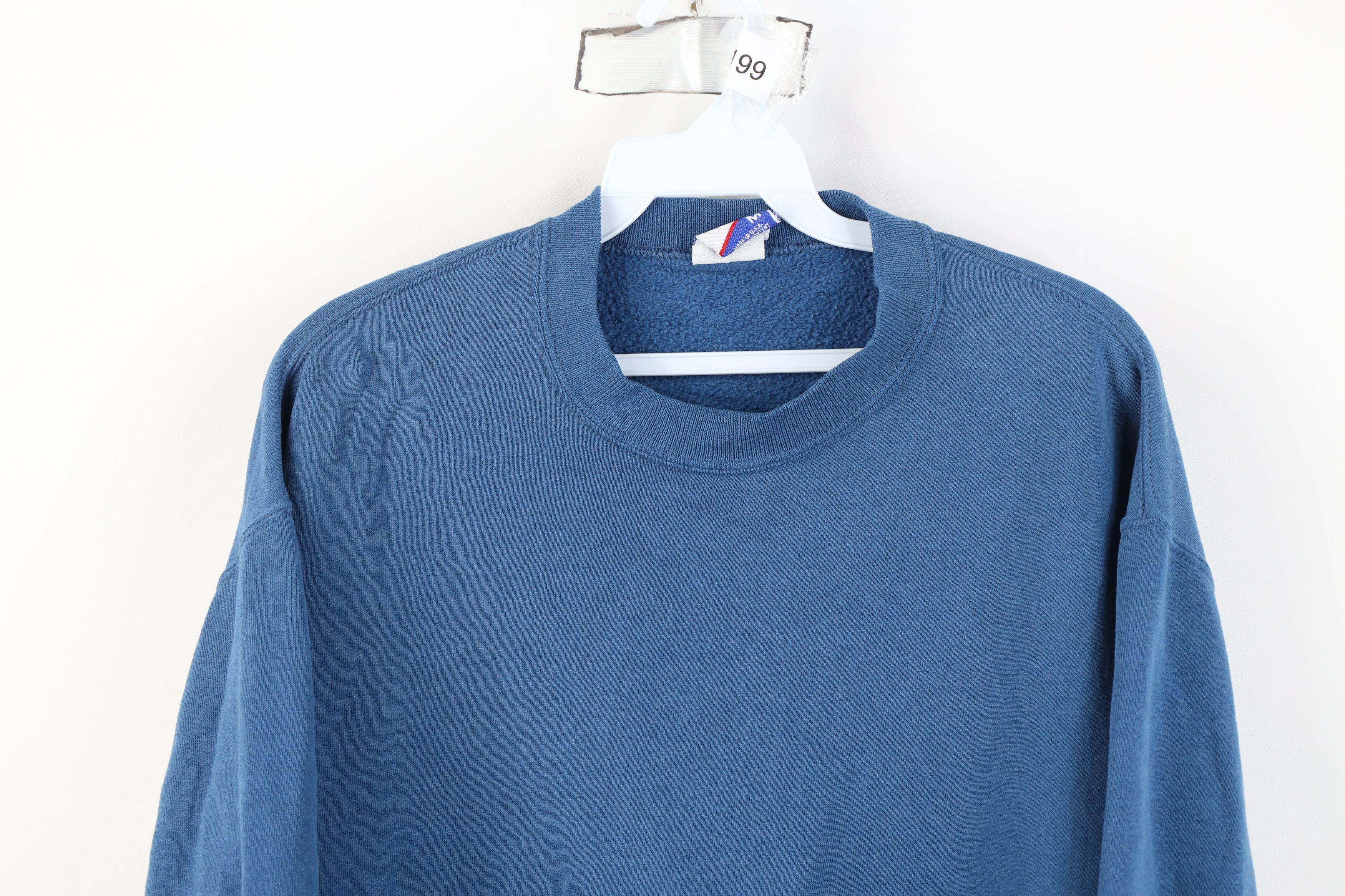 Vintage Vintage 90s Bike Blank Crewneck Sweatshirt Blue USA Size US M / EU 48-50 / 2 - 2 Thumbnail