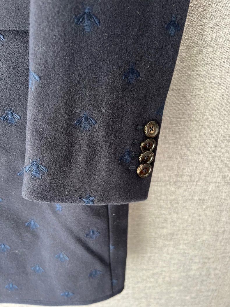 Gucci Gucci Bee embroidered wool coat Size US M / EU 48-50 / 2 - 4 Thumbnail
