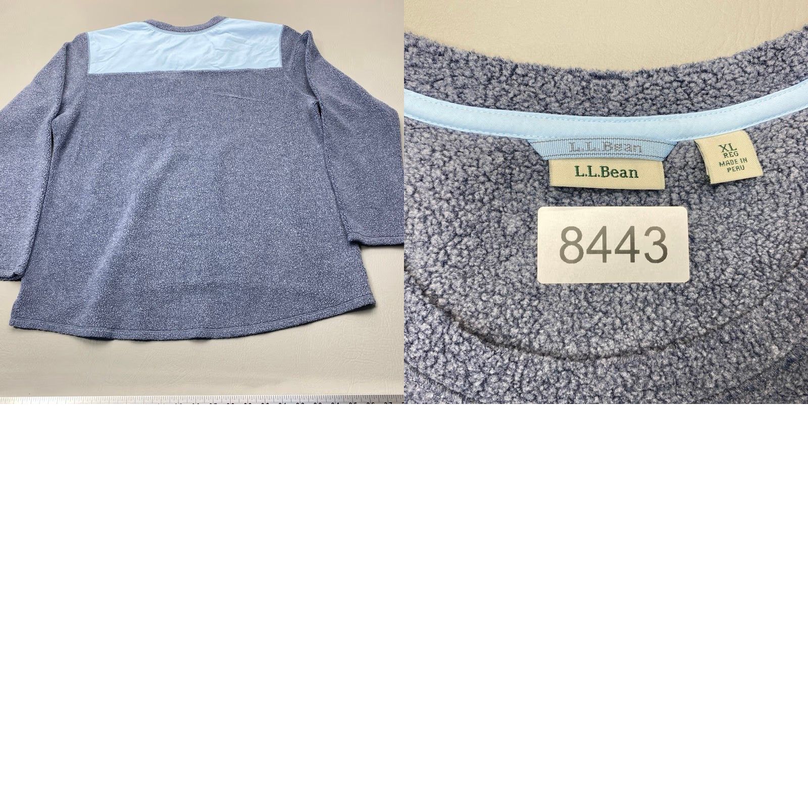 Vintage LL Bean Sweater Shirt 518497 Womens XL Tumbled Sherpa Crew Fleece Pullover Blue Size XL / US 12-14 / IT 48-50 - 9 Thumbnail