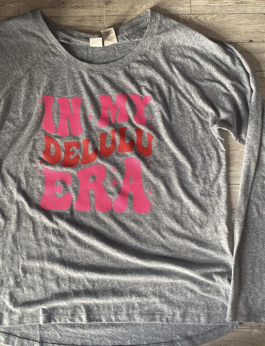 Artisan Outfitters “In My Delulu Era”, Custom, Upcycled, Long Sleeve Tee Size L / US 10 / IT 46 - 10 Thumbnail