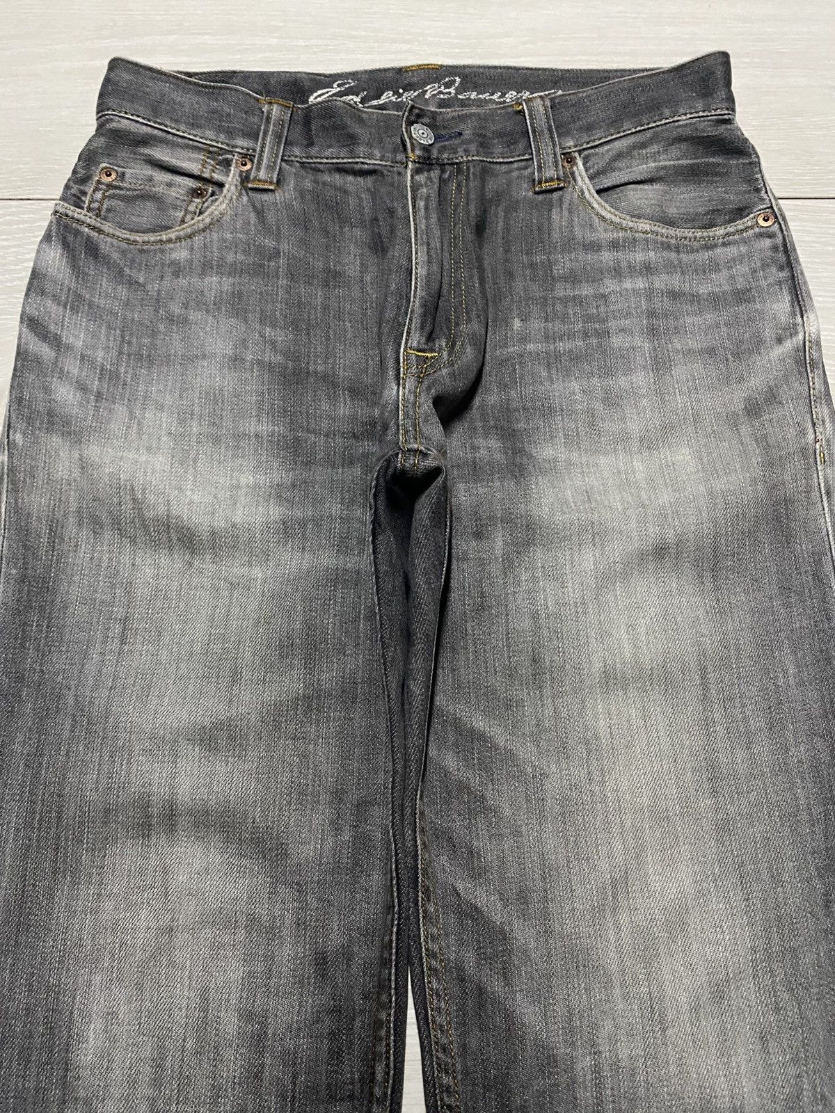 Eddie Bauer × Red Wing Vintage Eddie Bauer Faded Wash Distressed Straight Fit Size US 30 / EU 46 - 3 Thumbnail