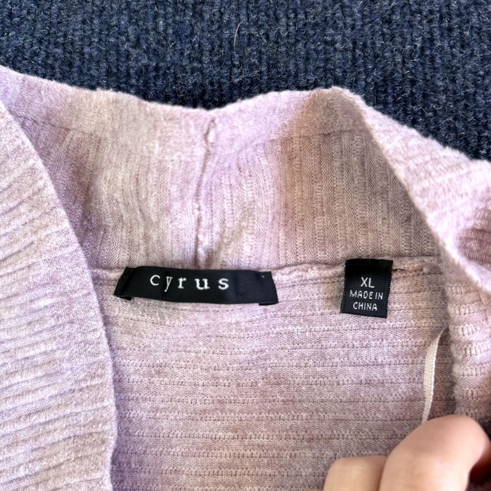 Vintage Cyrus Cardigan Sweater Womens XL Pink V-Neck Collarless Open Front Tight-Knit Size XL / US 12-14 / IT 48-50 - 3 Thumbnail