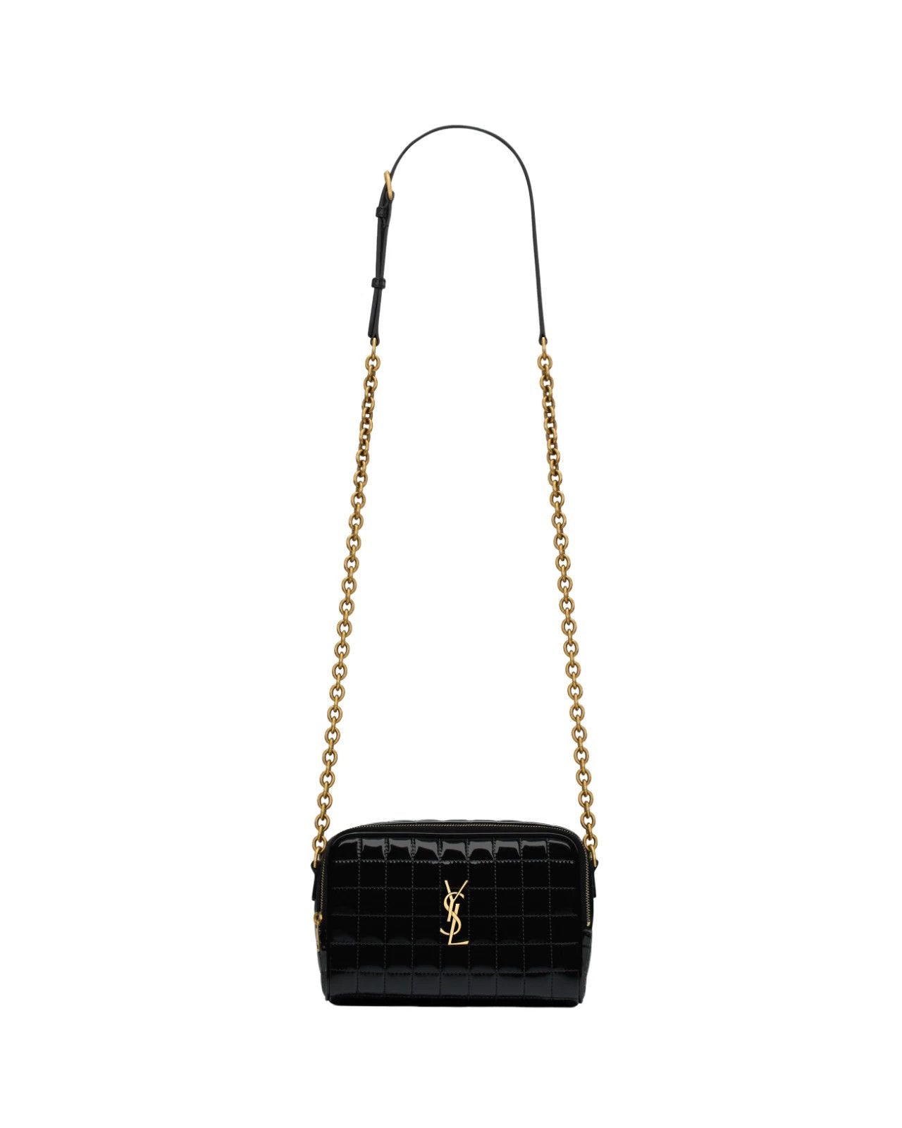 Saint Laurent Paris SAINT LAURENT Cassandre Black Shiny Canvas Camera Bag Size ONE SIZE - 1 Thumbnail