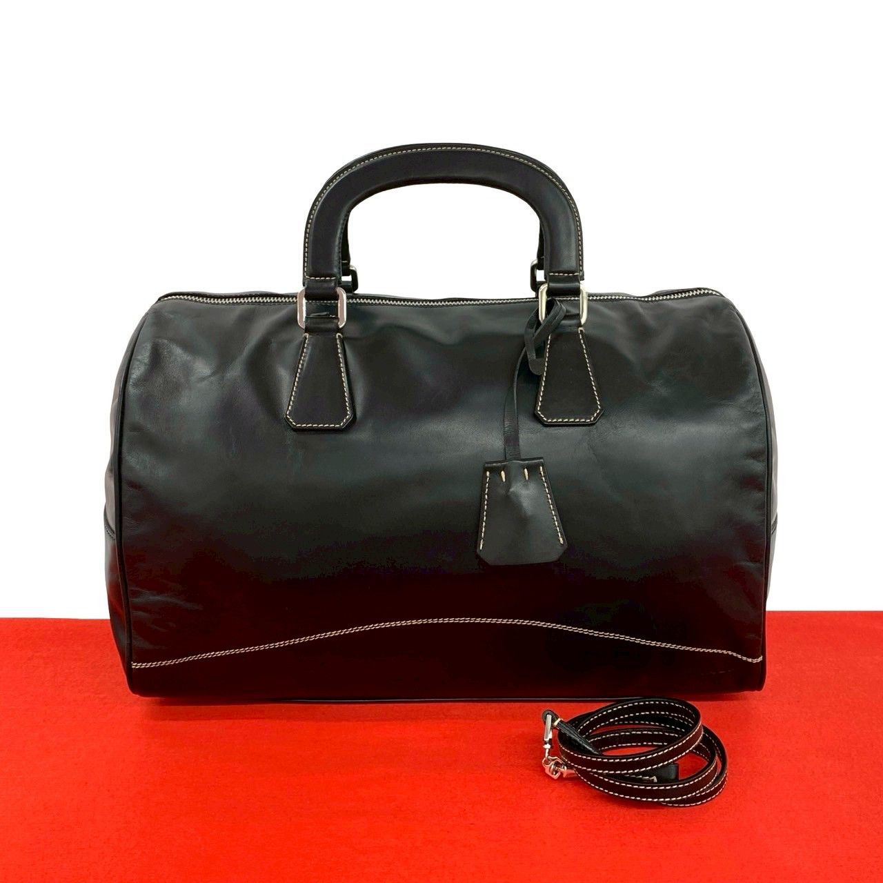 Prada Prada Prada Leather 2way Boston Bag Leather Shoulder Bag DUTY FREE for USA Size ONE SIZE - 1 Thumbnail