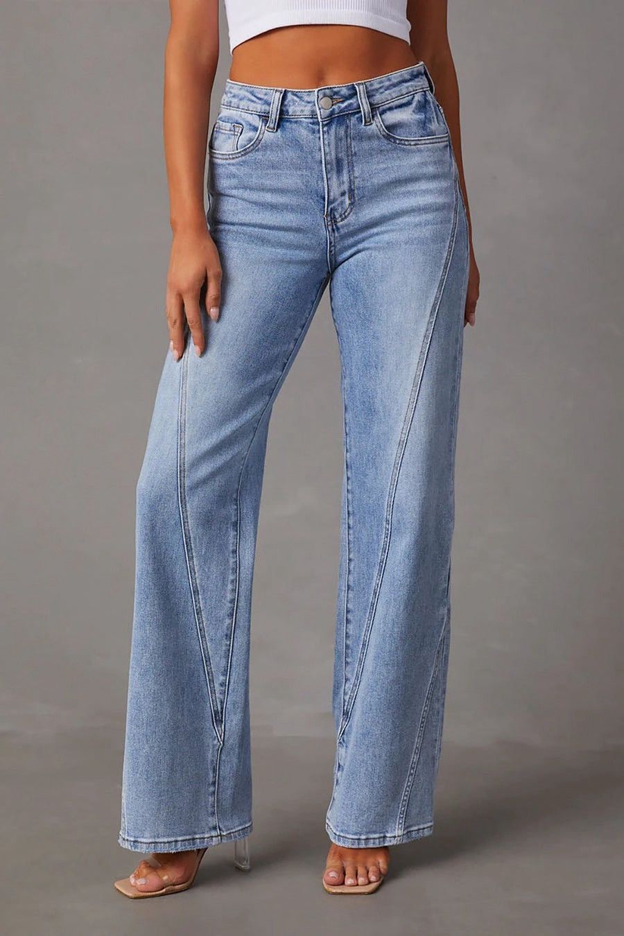 Other MICAS FADED WIDE STRAIGHT LEG JEANS SIZE SMALL NWT Size 26" / US 2 / IT 38 - 1 Thumbnail