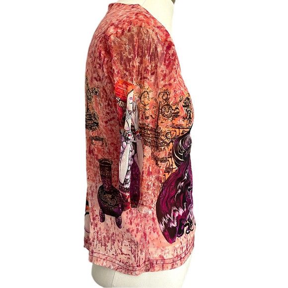 Vintage Vintage Mesh Ethnic Print Half Sleeve Top - Small Size S / US 4 / IT 40 - 6 Thumbnail