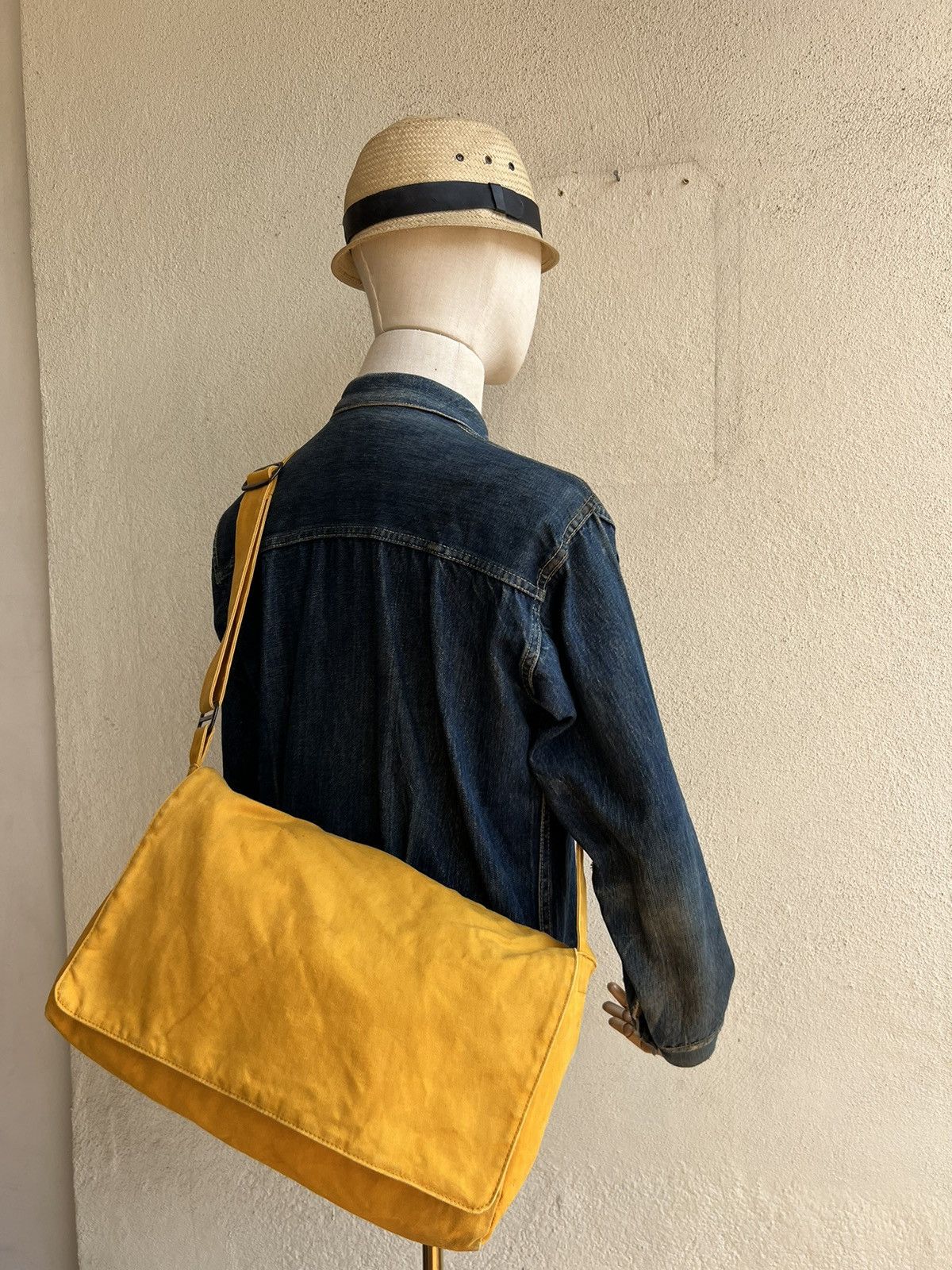 Vintage Ateliers Penelope Dirty Faded Canvas Messenger Bag Size ONE SIZE - 4 Thumbnail