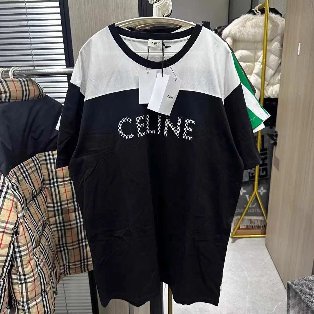 Celine Celine B&W Checkered Logo SS Tee XXL NWT Size XXL / US 16-18 / IT 52-54 - 1 Thumbnail