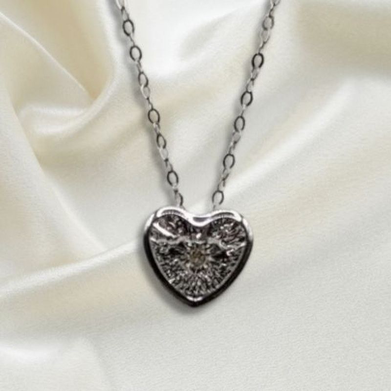 Other Heartbeat: Solid 18k White Gold Diamond Pendant Necklace Size ONE SIZE - 2 Thumbnail