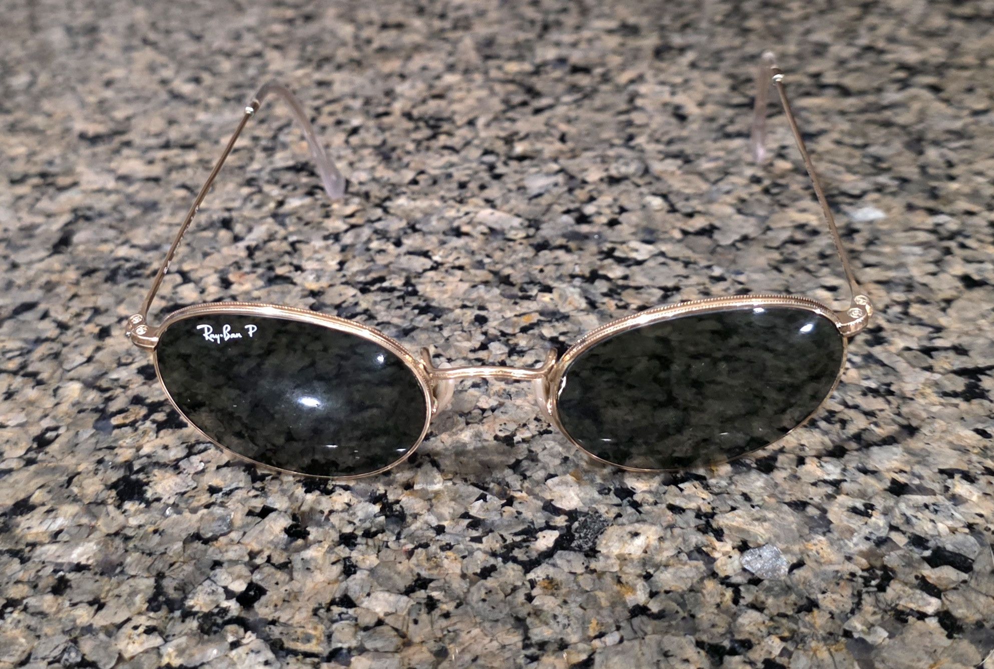 RayBan Ray-Ban Polarized RB3547 001/31 Oval Metal Gold Sunglasses Size ONE SIZE - 2 Thumbnail