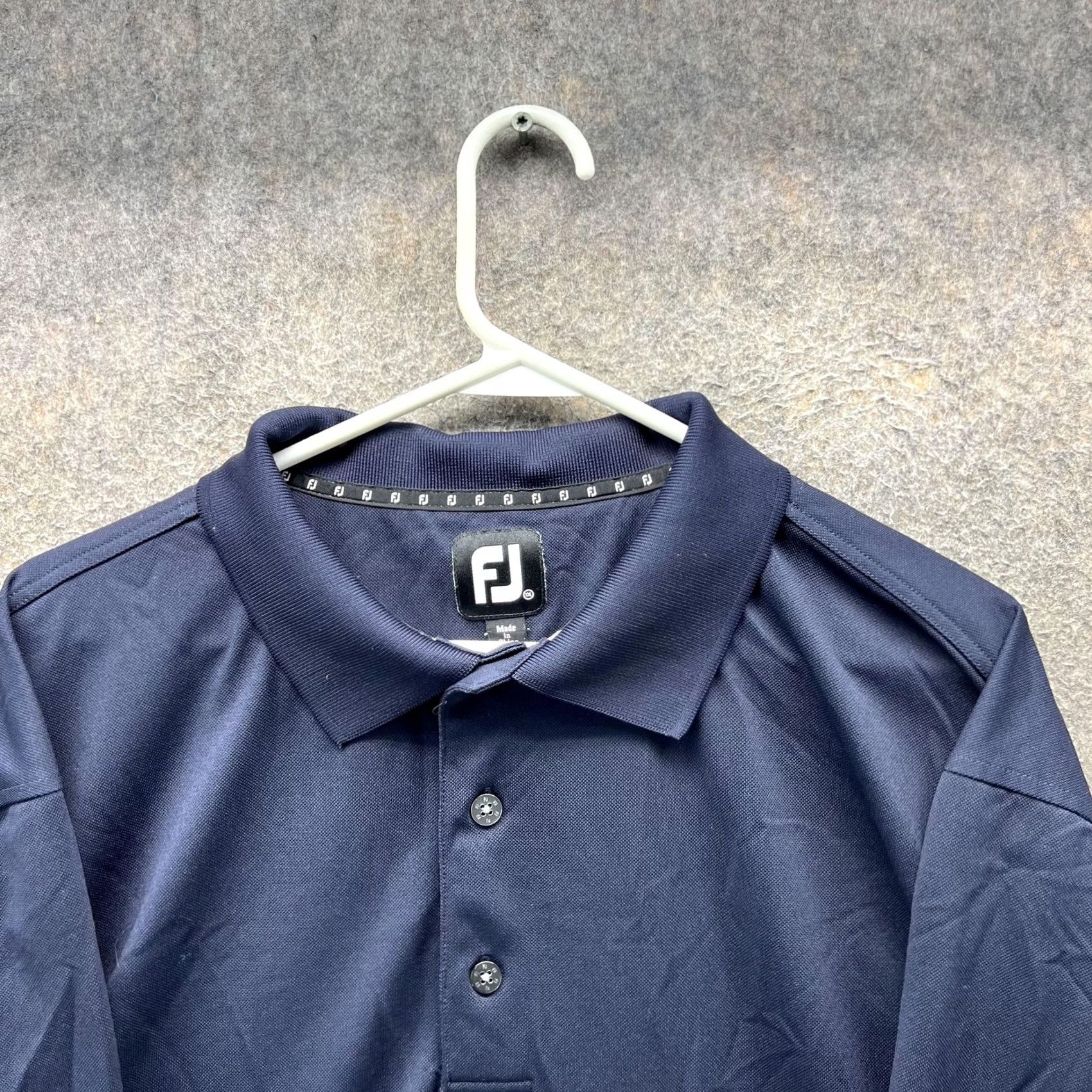 Footjoy FootJoy Polo Shirt Mens 2XL Navy Golf Performance Polyester Short Sleeve Solid Shirt Mens 2XL Navy Polo FootJoy Golf Polo Shirt Size US XXL / EU 58 / 5 - 5 Thumbnail