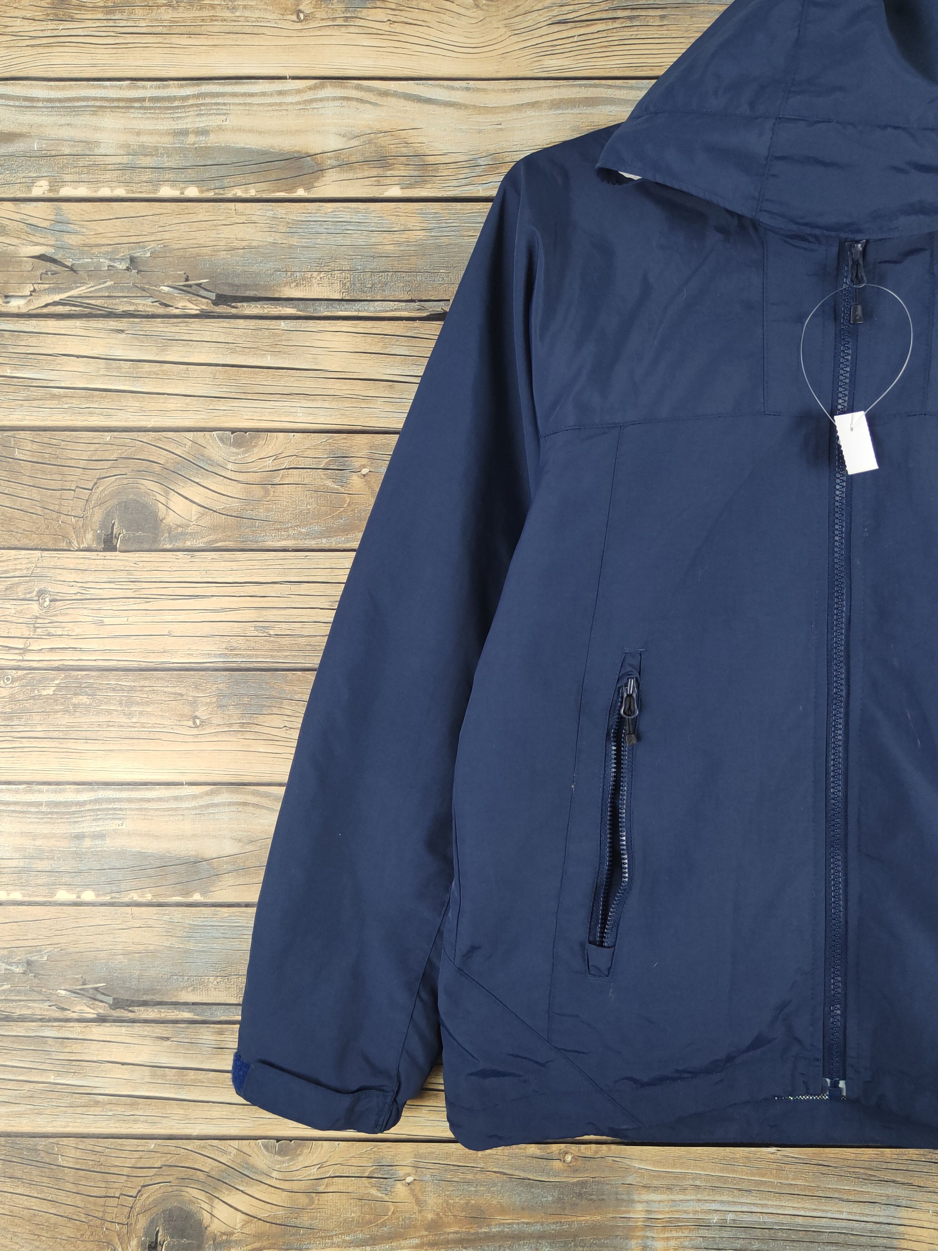 Columbia Columbia Navy Nylon Sportswear Hoodie Sweaters #W2255 Size US S / EU 44-46 / 1 - 3 Thumbnail