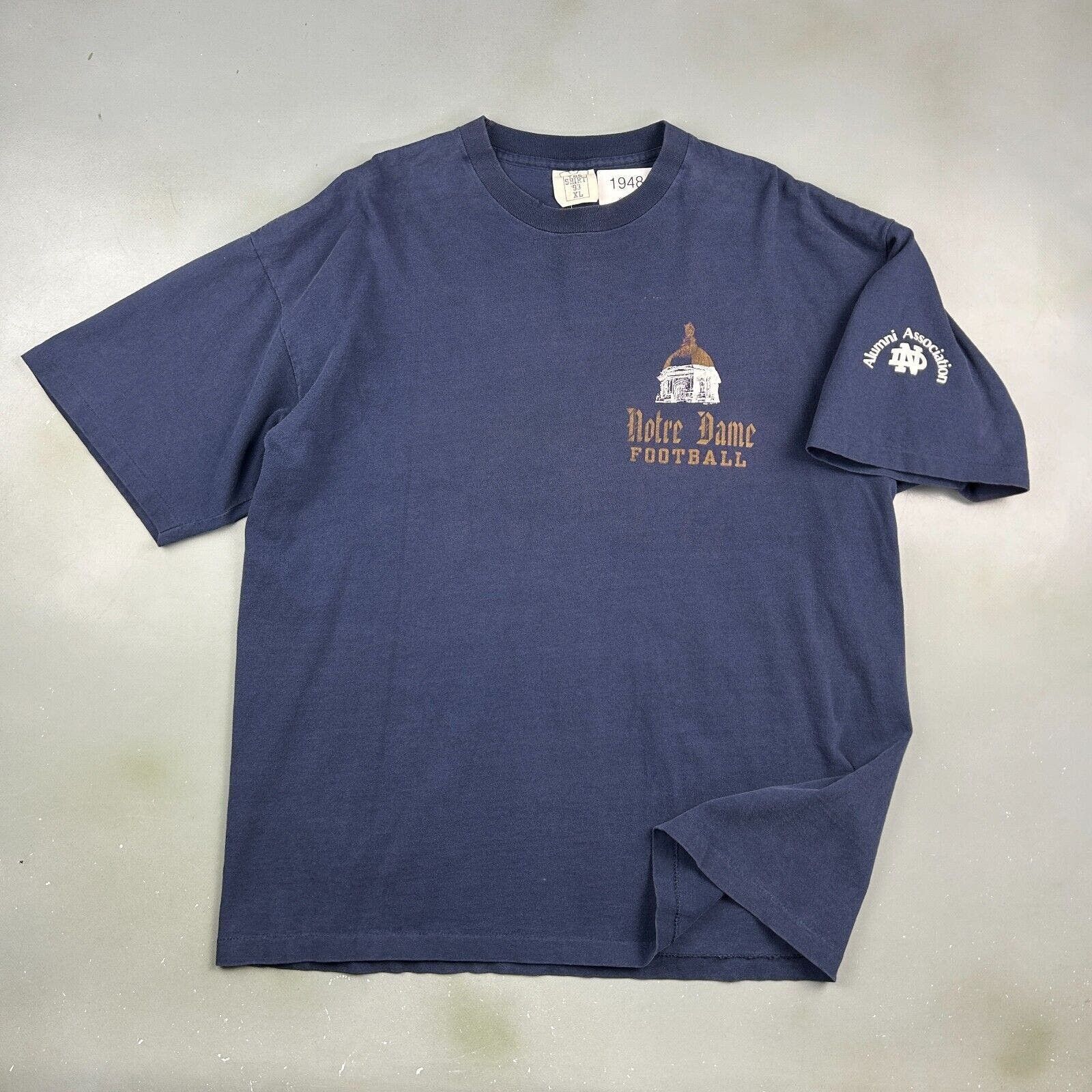 Vintage VINTAGE 90s | Notre Dame College Football Faded T-Shirt sz L Size US L / EU 52-54 / 3 - 1 Thumbnail