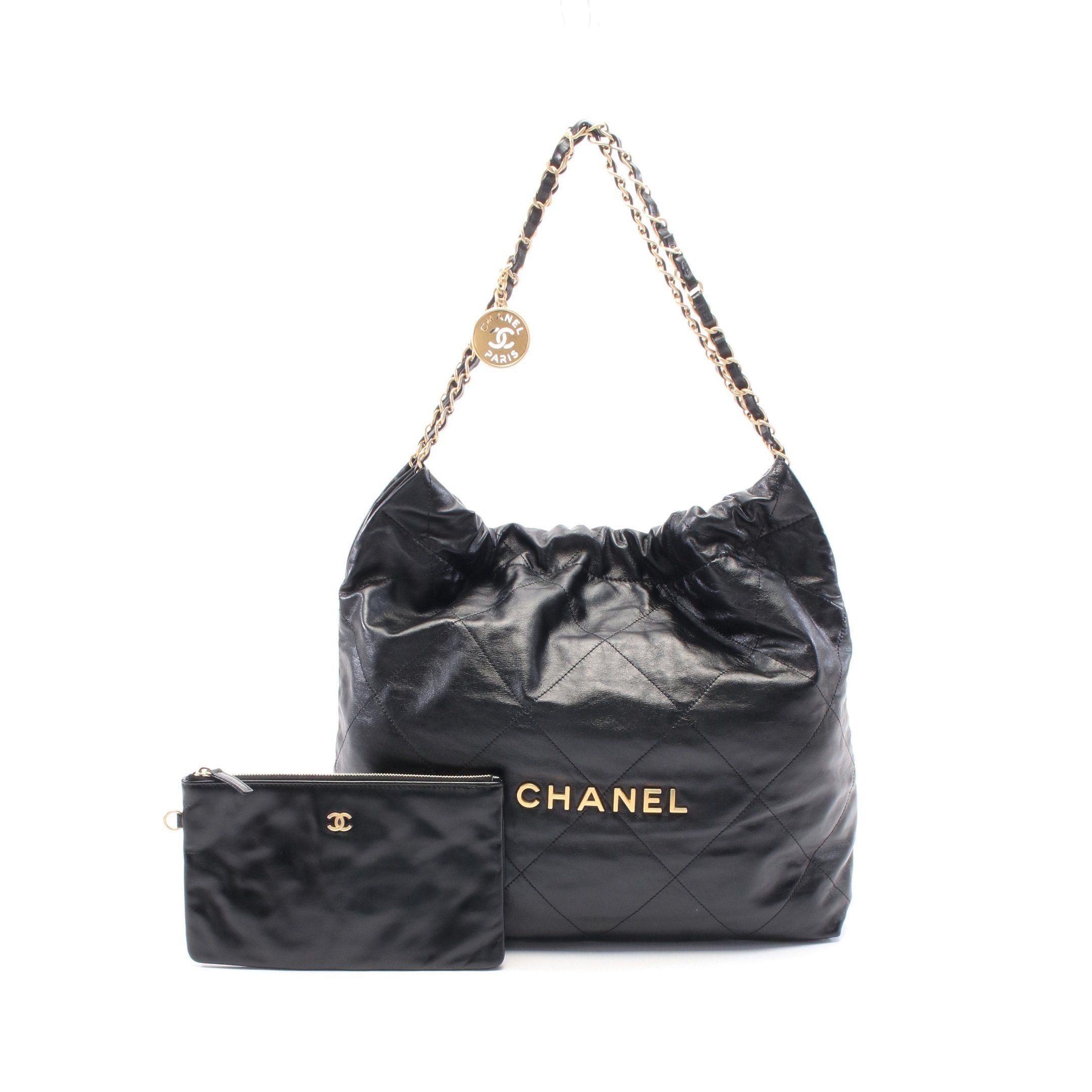 Chanel Chanel Matelasse Chanel 22 Small Chain Shoulder Bag Leather Black Gold Hardware Size ONE SIZE - 1 Thumbnail