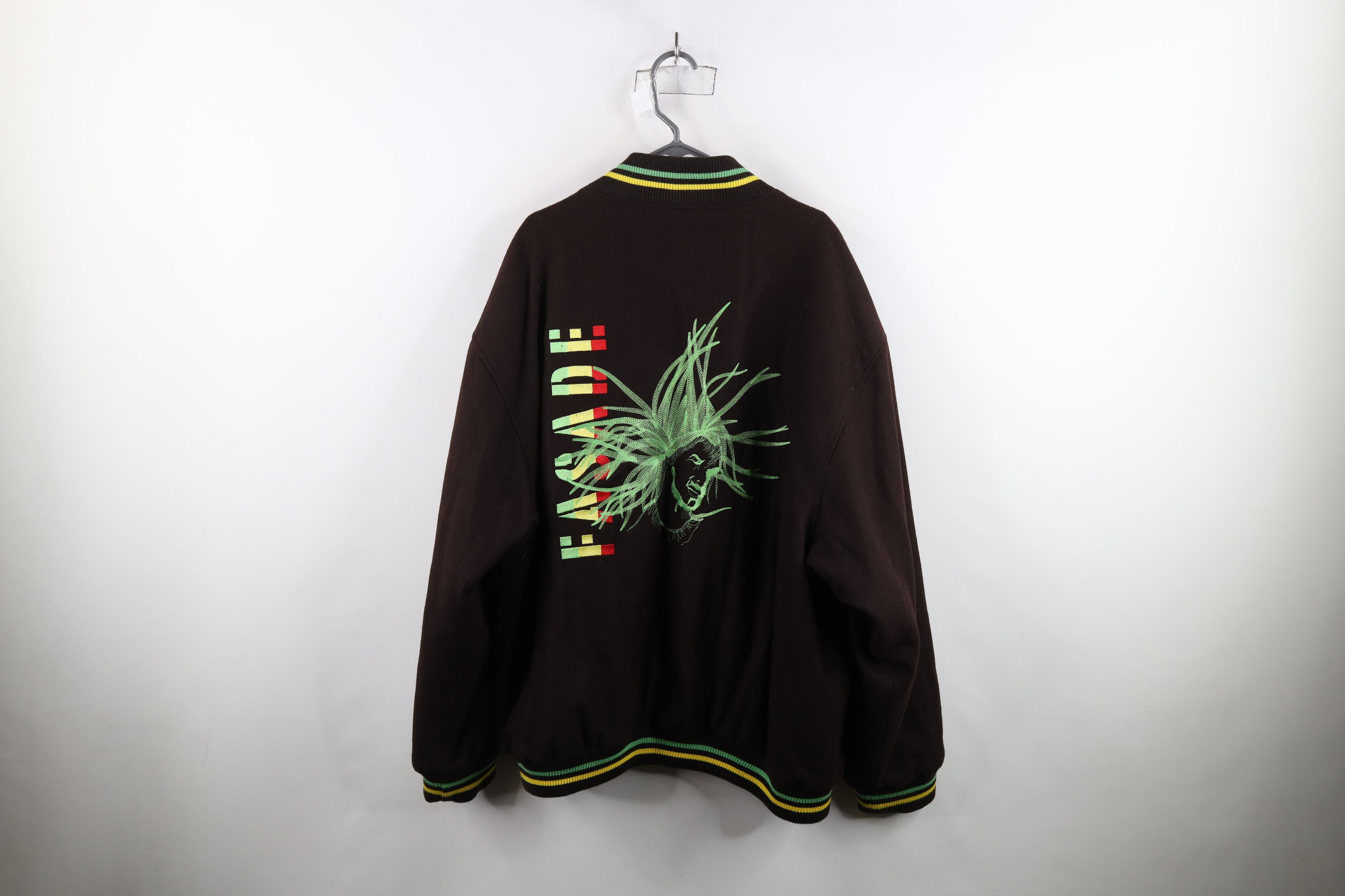 Vintage Vintage 90s Y2K Streetwear Rastafarian Jamaica Jacket Size US XXL / EU 58 / 5 - 11 Thumbnail