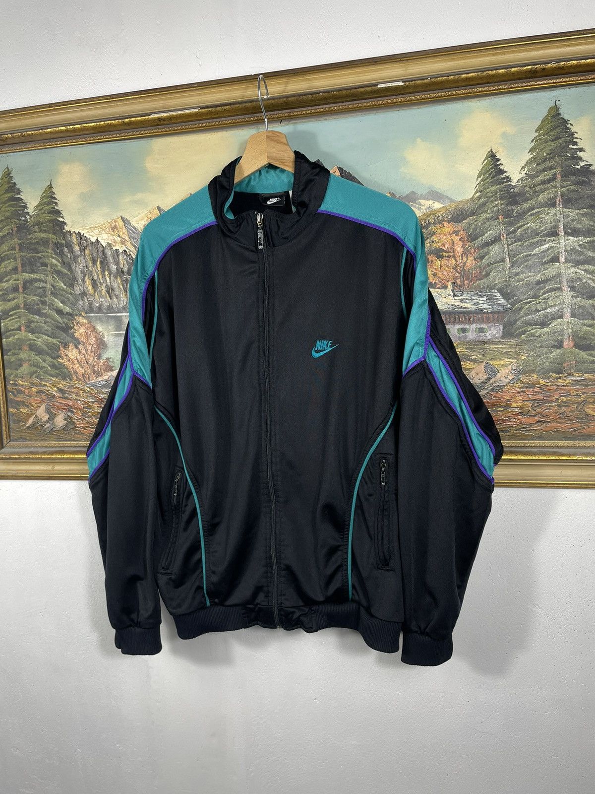 Nike × Vintage Nike 90s y2k hoodie crewneck oversize boxy skate hiphop Size US M / EU 48-50 / 2 - 2 Thumbnail