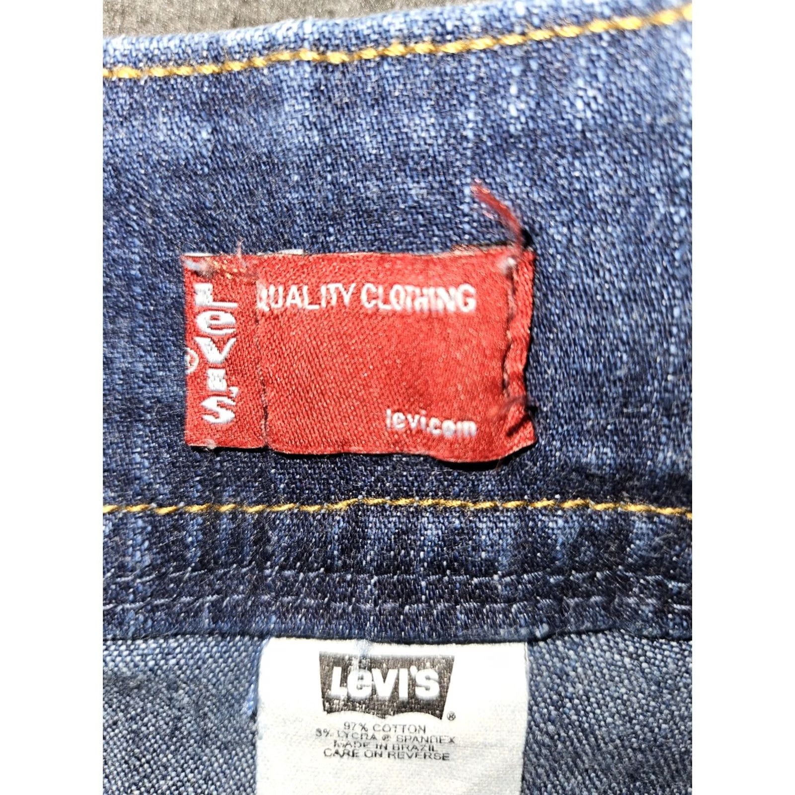 Levi's VINTAGE Levi's Denim Skirt Women 14 Mid Blue 90s Y2K Pockets Knee Length Straight & Pencil Size 36" / US 14 / IT 50 - 2 Thumbnail