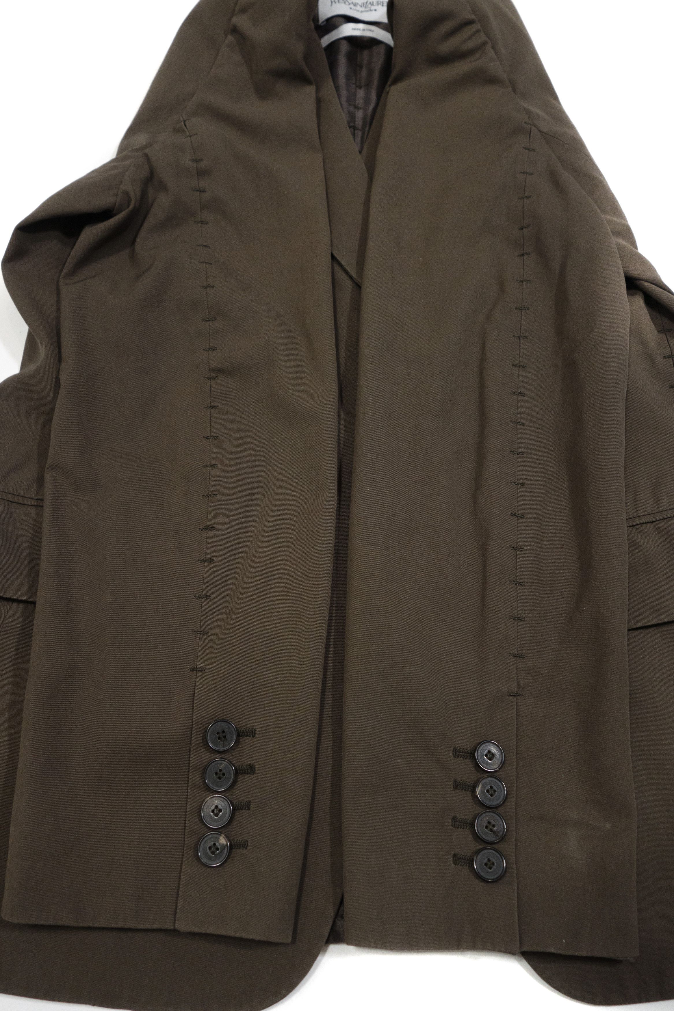 Yves Saint Laurent Rive Gauche Deconstructed Exposed Stitch Blazer by Tom Ford Size M / US 6-8 / IT 42-44 - 7 Thumbnail