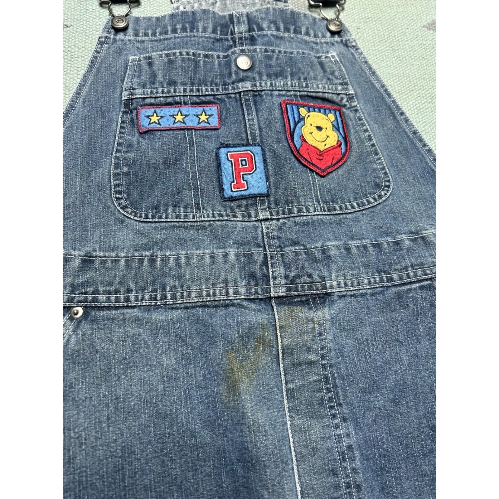 Disney VINTAGE Winnie the Pooh denim overalls embroidered Disney cartoon women 36/37 Denim Overalls Winnie the Pooh Embroidered Disney Women 36/37 Size 25" / US 0 / IT 36 - 4 Thumbnail