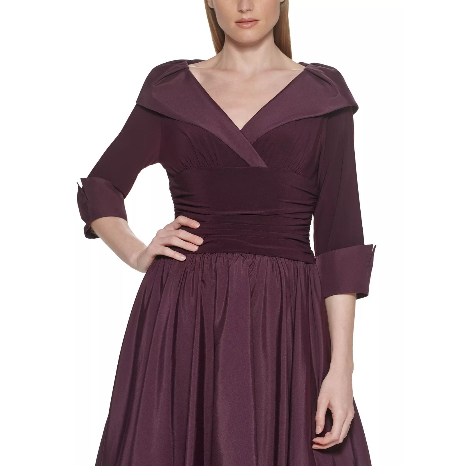 Other Jessica Howard Womens Purple 3/4-Sleeve Fit & Flare 4P Size S / US 4 / IT 40 - 4 Thumbnail