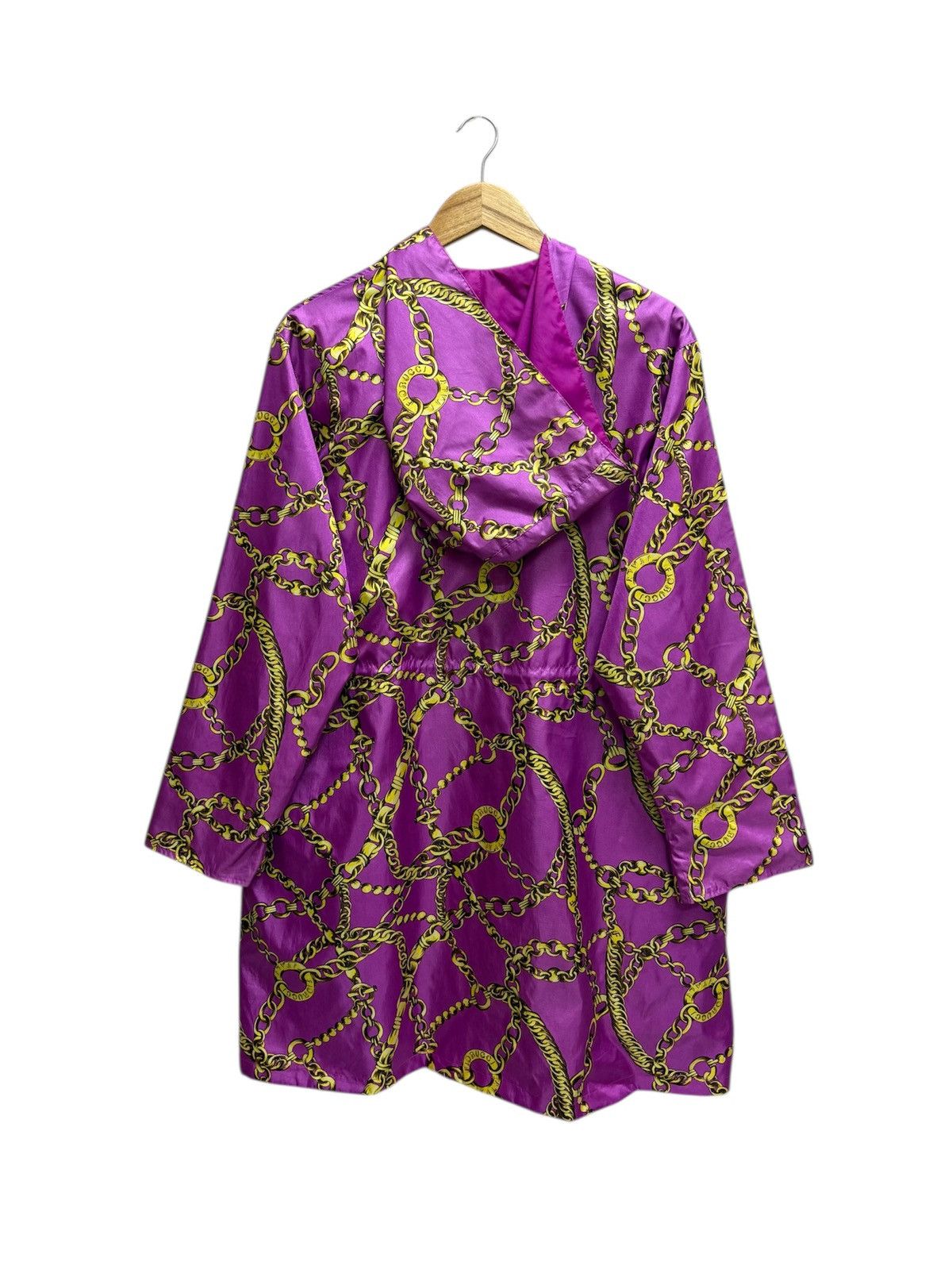 Fiorucci Vintage Fiorucci GoldChain Raincoat Parka Windbreaker Jacket Size XL / US 12-14 / IT 48-50 - 2 Thumbnail