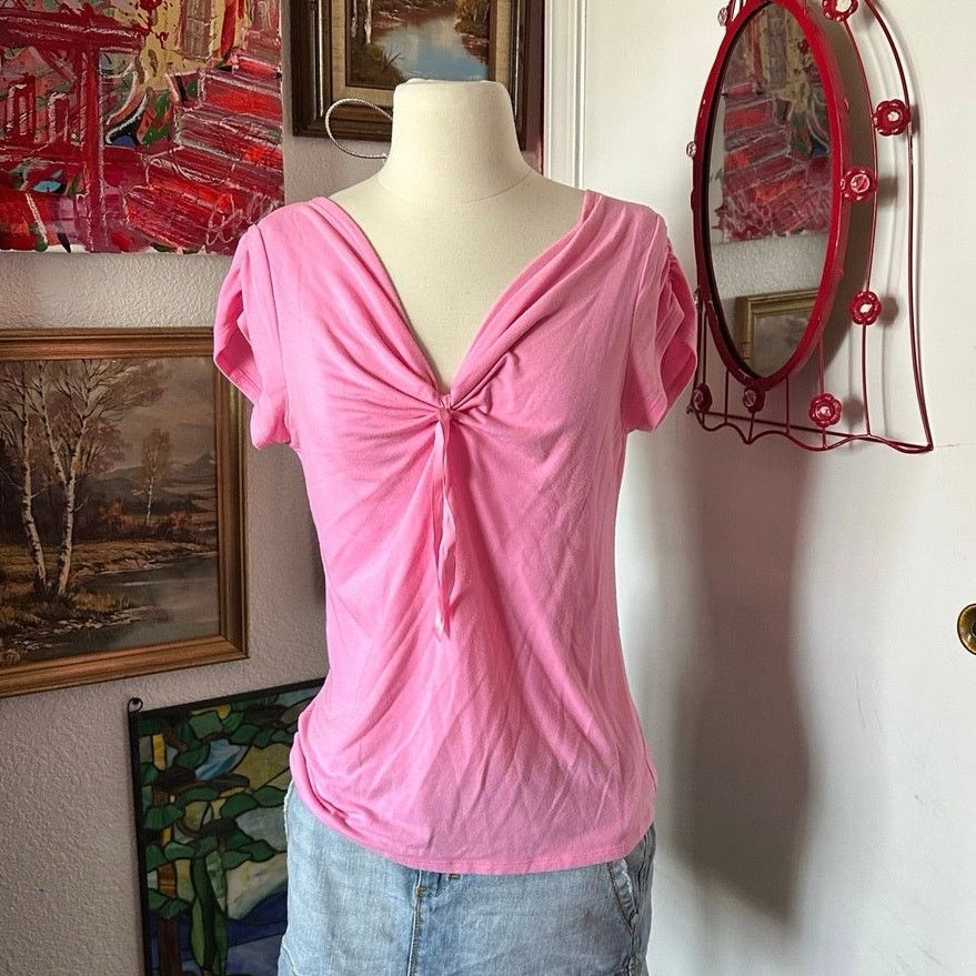 Other kim & cami pink low cut short sleeve shirt top Size M / US 6-8 / IT 42-44 - 1 Thumbnail