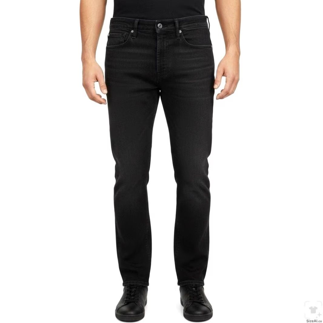 Levi's Levi's 514 Jeans Mens 36x34 Black Dark Wash Straight Denim Stretch Zip Fly Size US 36 / EU 52 - 4 Thumbnail