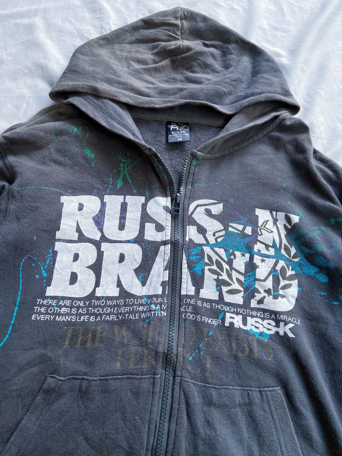 Japanese Brand THE WORLD EXIST PERFECT RUSS-K JAPAN ZIP HOODIE Size US M / EU 48-50 / 2 - 6 Thumbnail