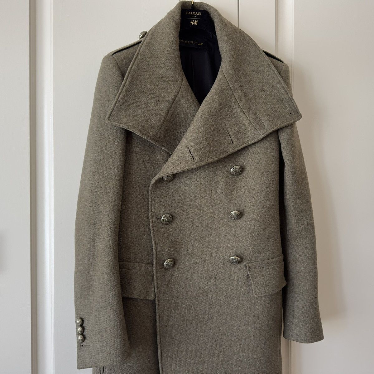 Balmain Balmain x H&M 2015 Double-Breasted Military Wool Coat Size US M / EU 48-50 / 2 - 9 Thumbnail