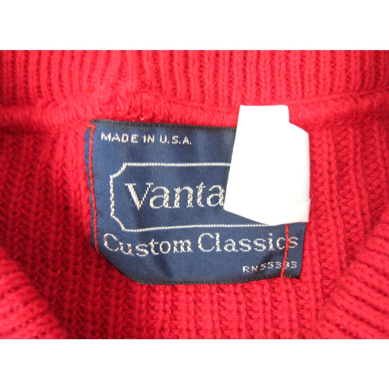Vintage VINTAGE Vantage Sweater Mens Large Red Knit Cotton Made in USA Farm 90s Classic Pullover Long Sleeve Size US L / EU 52-54 / 3 - 4 Thumbnail