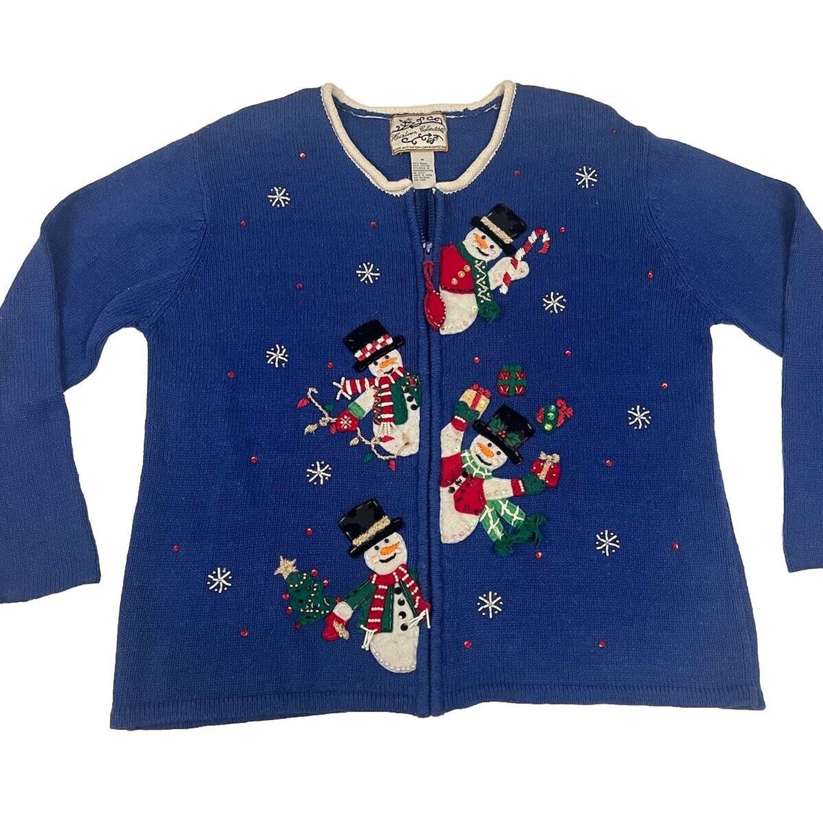 Heir VTG Heirloom Ugly Christmas Knit Cardigan Womens Sz M Size M / US 6-8 / IT 42-44 - 1 Thumbnail