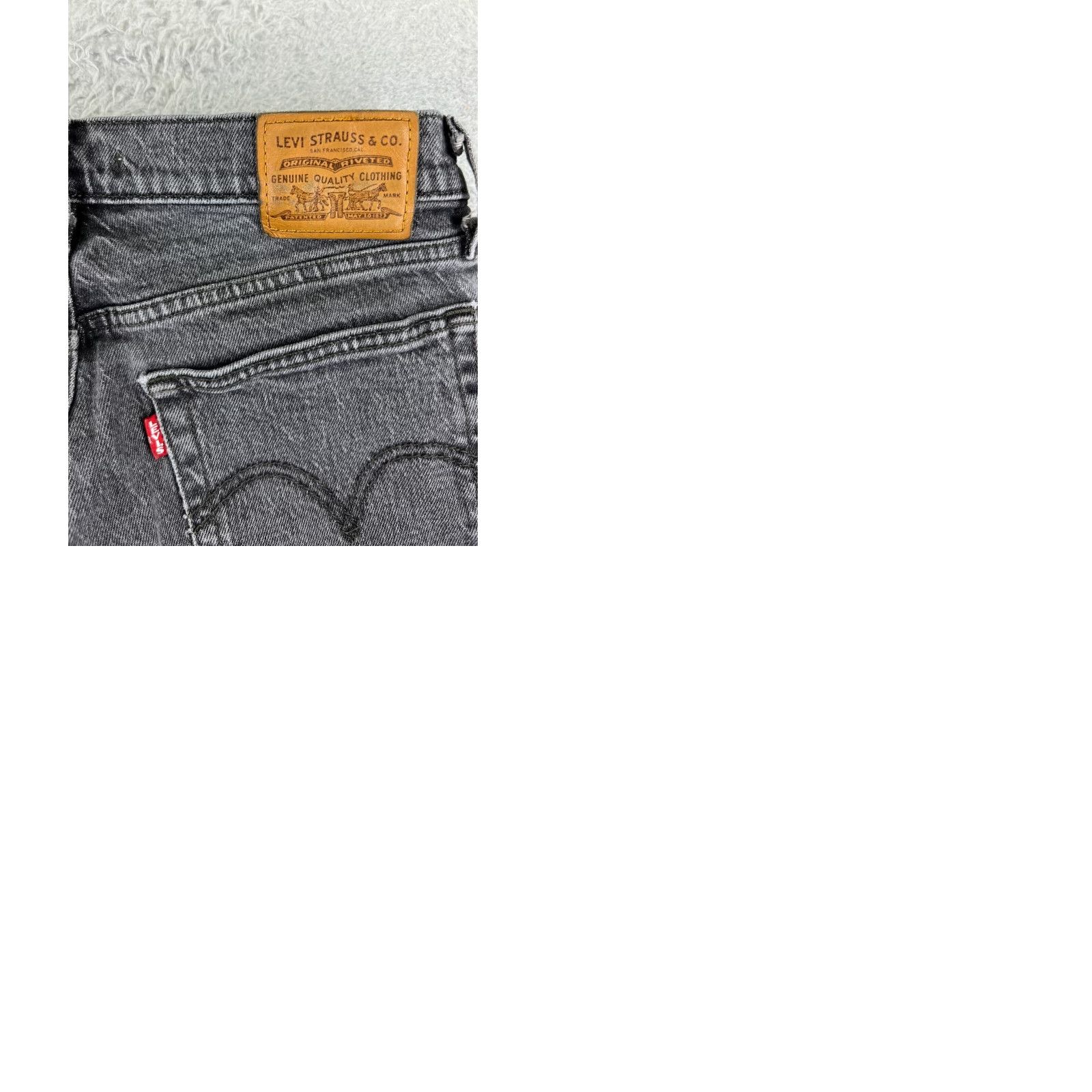 Levi's Levi's Wedgie Fit Jeans Women 26 Black Denim Mid Rise 5-Pocket Stretch Distressed Regular Retro Womens Size 26" / US 2 / IT 38 - 11 Thumbnail