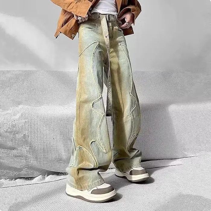 Japanese Brand Washed Blue Old Baggy Stacked Jeans Pants Size US 30 / EU 46 - 3 Thumbnail