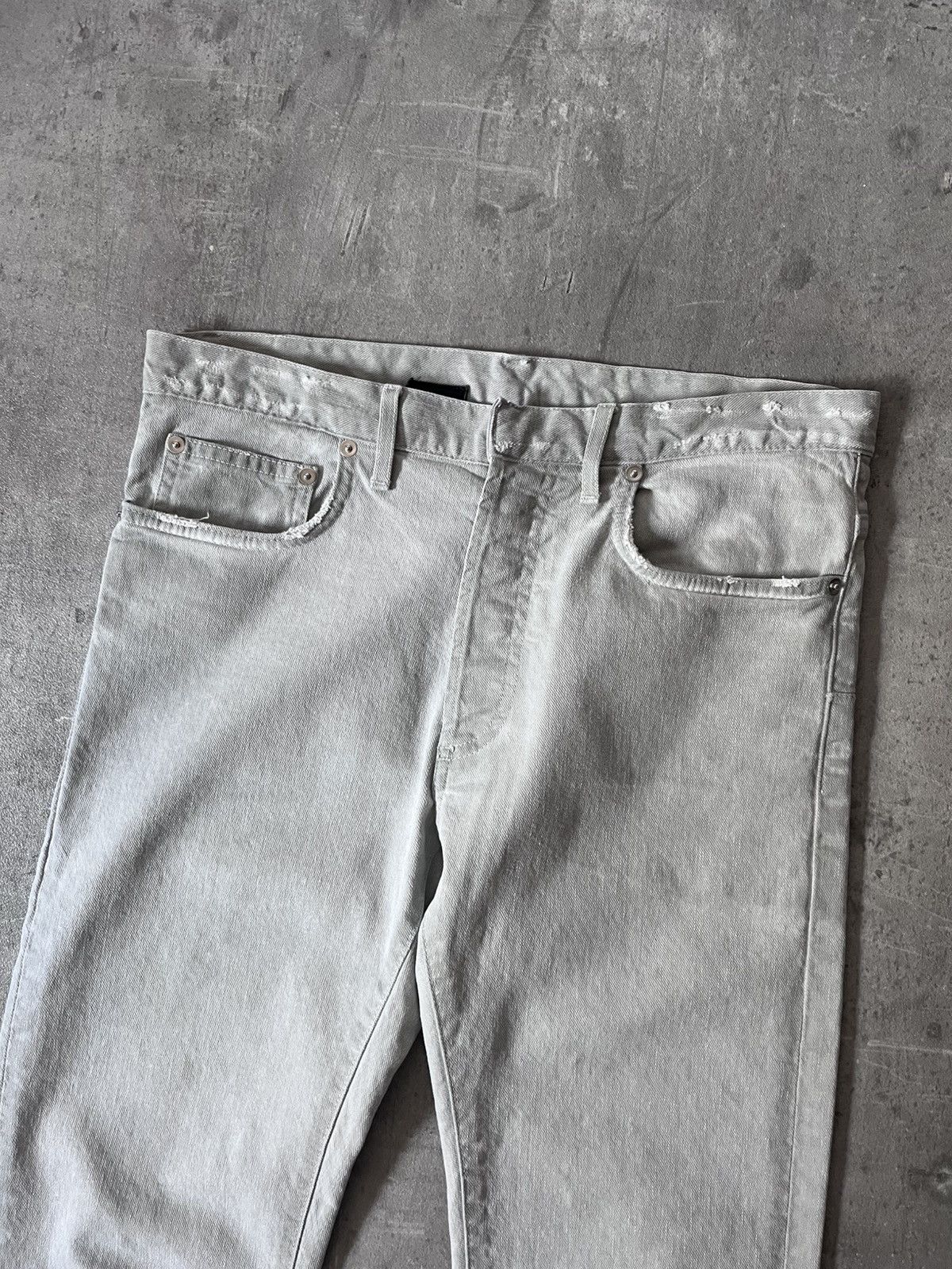 Dior Dior by Hedi Slimane 00s jeans grey white Size US 30 / EU 46 - 2 Thumbnail