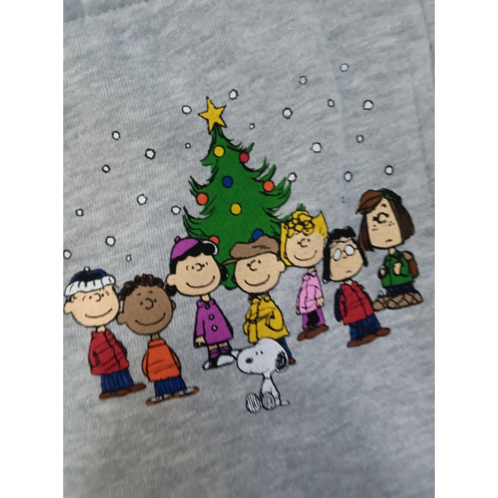 Peanuts VINTAGE Christmas Sweatpants Snoopy and Gang Gray Women's XXL NWT Size 40" / US 18 - 3 Thumbnail