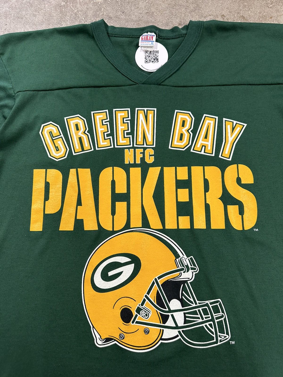 NFL Vintage 90s Garan Green Bay Packers Raglan Jersey T-Shirt Size US XL / EU 56 / 4 - 4 Thumbnail