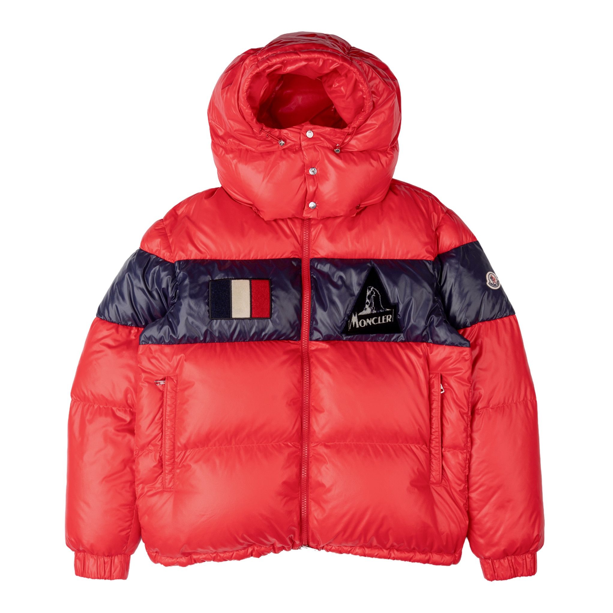 Moncler Gary Short Down Jacket Red Navy Blue White Size US XXL / EU 58 / 5 - 1 Thumbnail