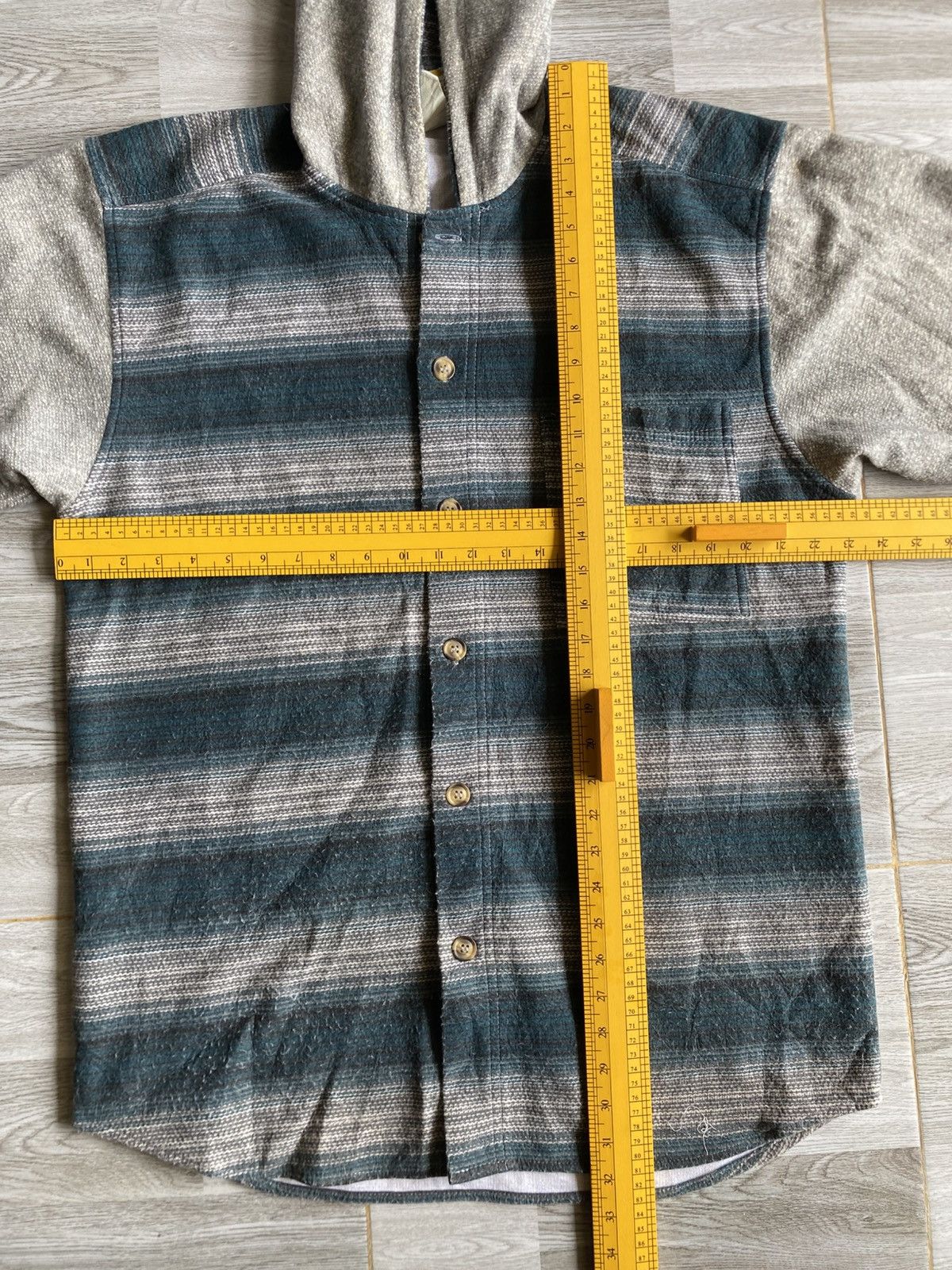 Japanese Brand AL Sports Hooded Flannel Sweat Sleeve Shirt Size US M / EU 48-50 / 2 - 11 Thumbnail