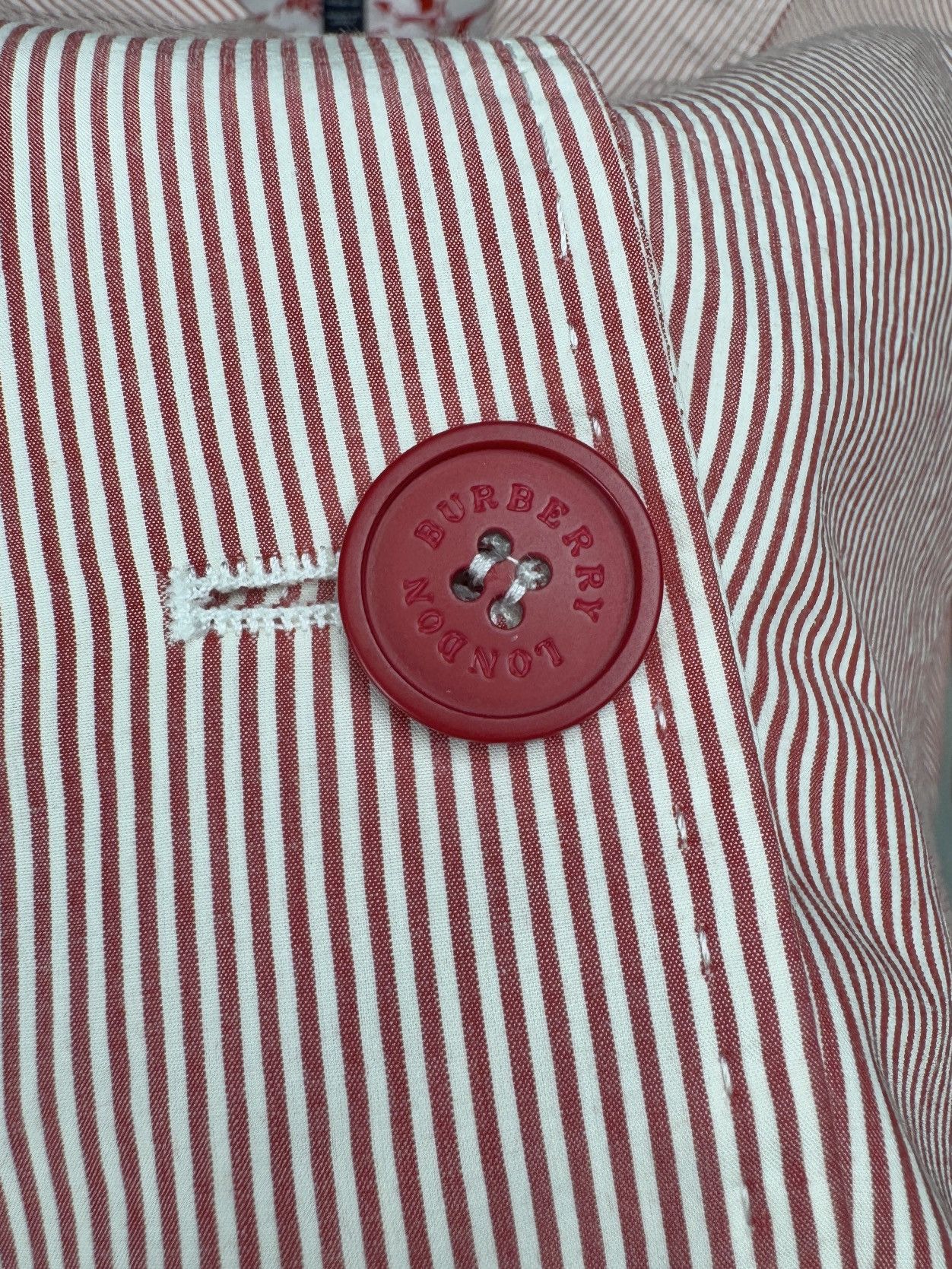 Burberry Burberry London Red Striped cotton made in Italy blazer US10 Size L / US 10 / IT 46 - 10 Thumbnail
