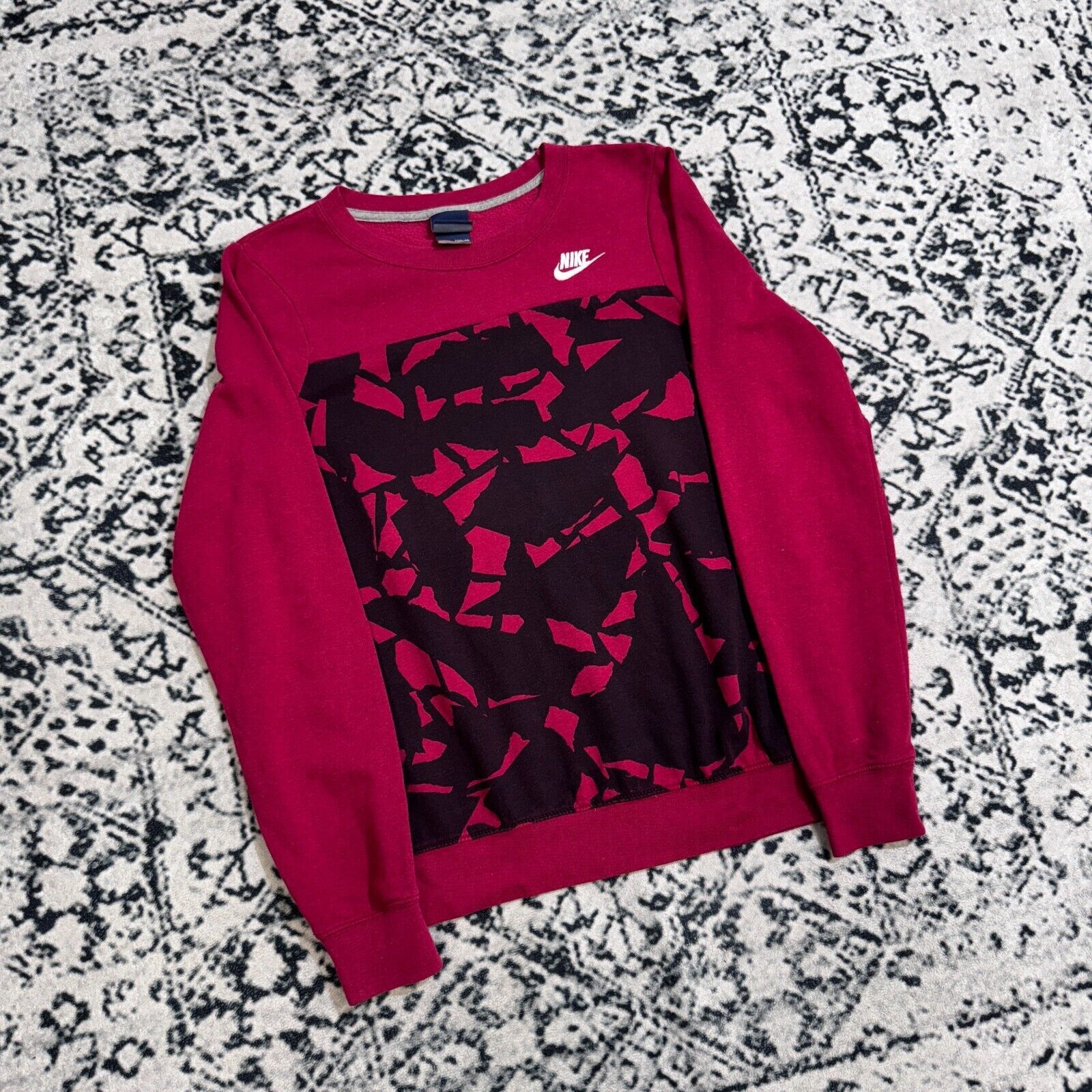 Nike × Vintage Vintage Nike Red Cotton Crewneck Size XS 90s Geometric ACG Size US XS / EU 42 / 0 - 3 Thumbnail