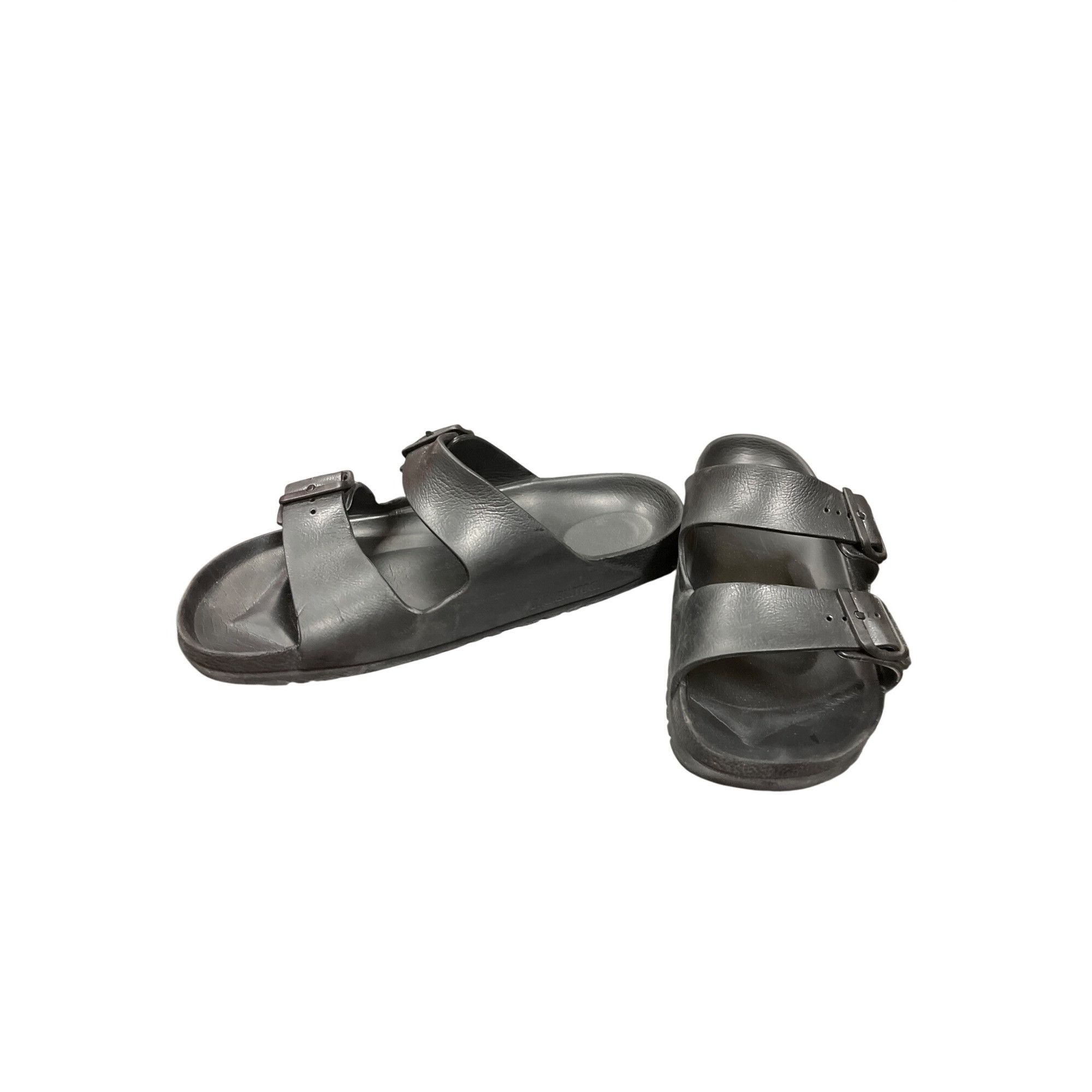 Birkenstock Birkenstock wms blac faux leather casual slip on sandals sz Size US 8.5 / IT 38.5 - 2 Thumbnail