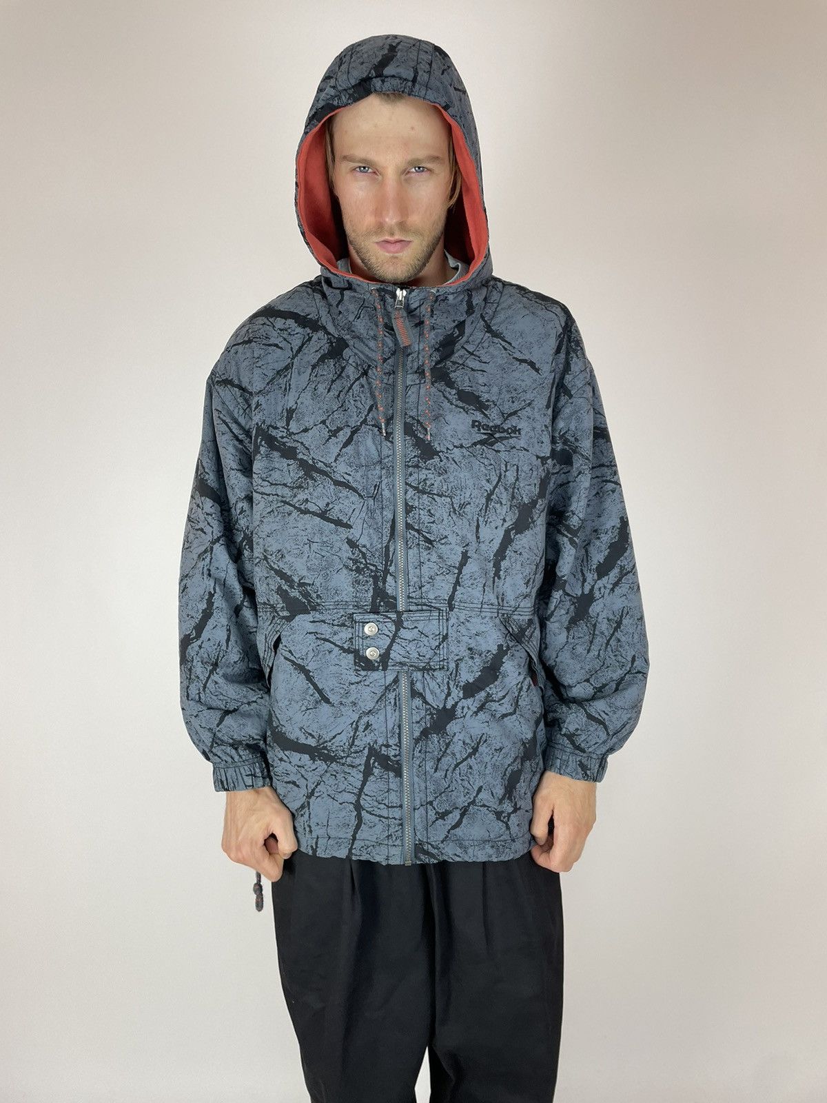 Reebok × Vintage Reebok Vintage hooded jacket 90s 80s Mens size XL Size US XL / EU 56 / 4 - 2 Thumbnail
